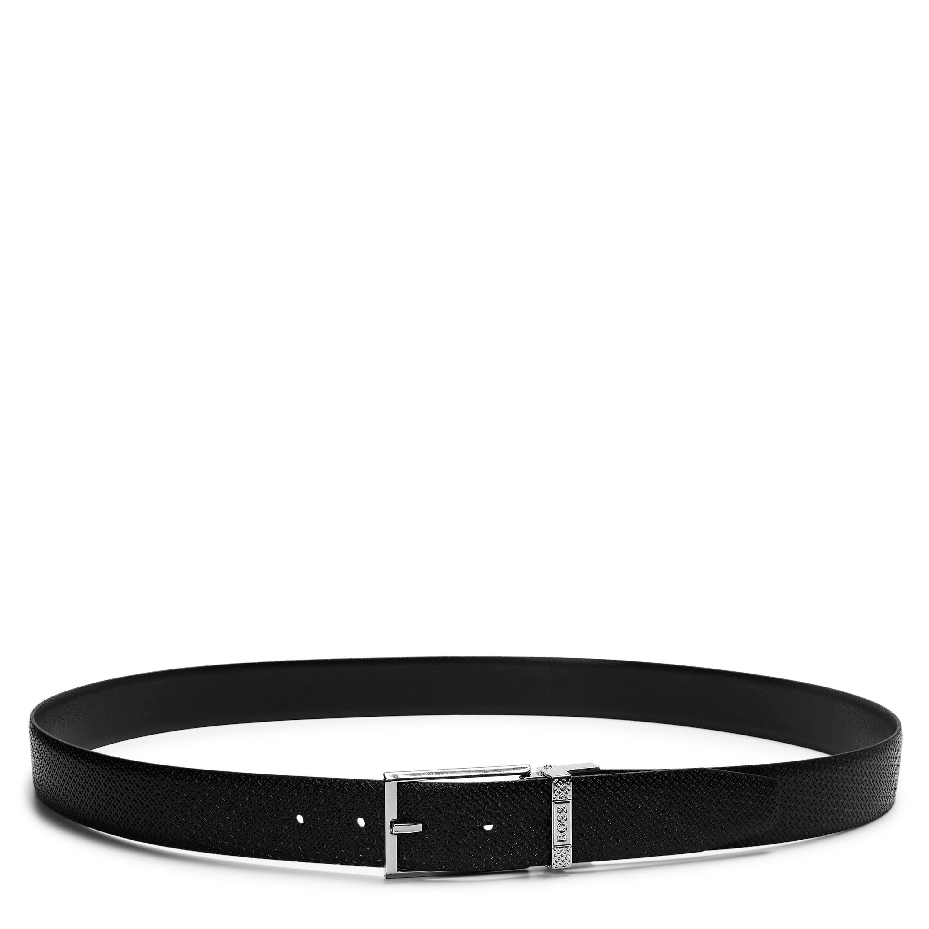 Black - Boss - Men's Giaco Leather Belt - 1