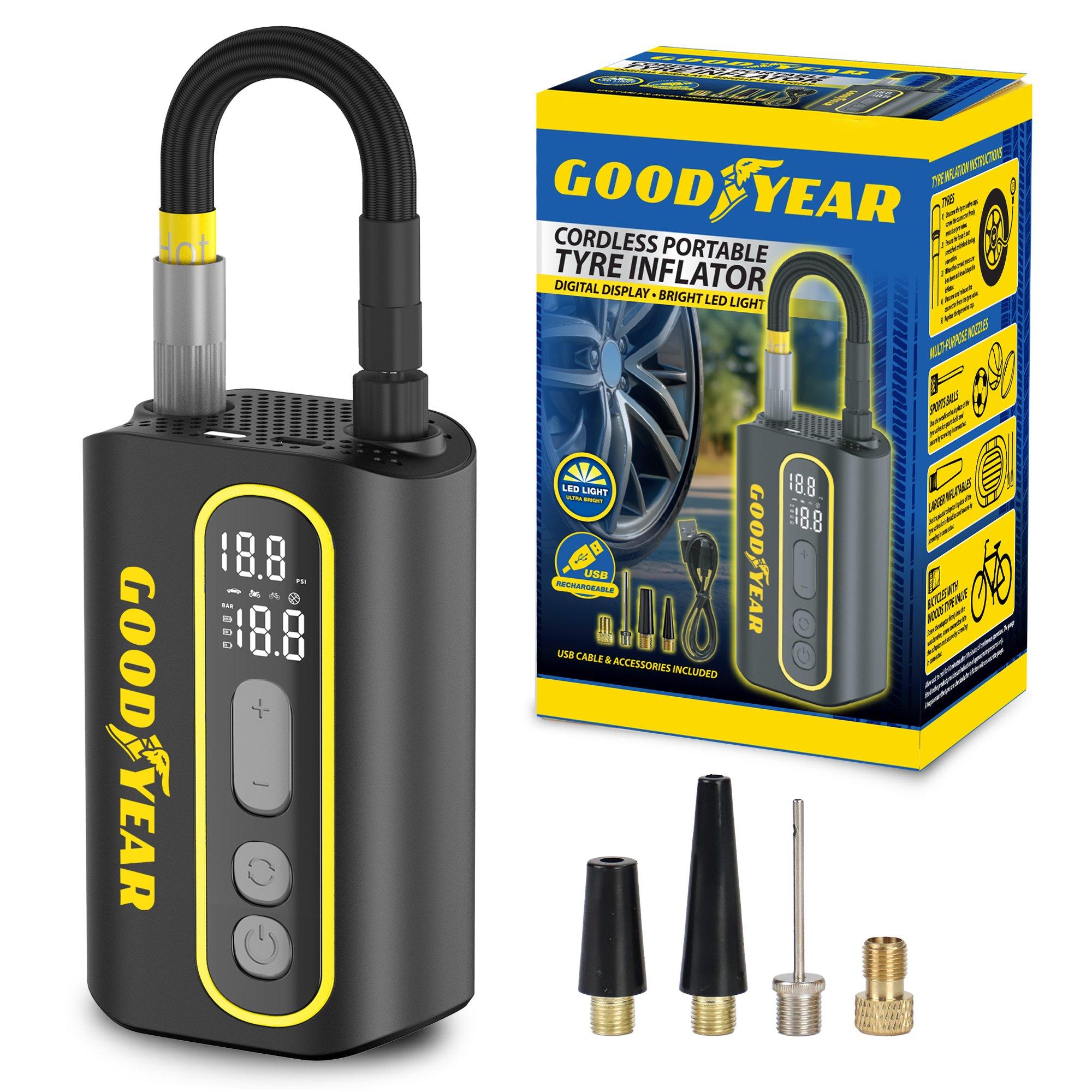 Negro - Goodyear - Goodyear Cordless Tyre Inflator - 1