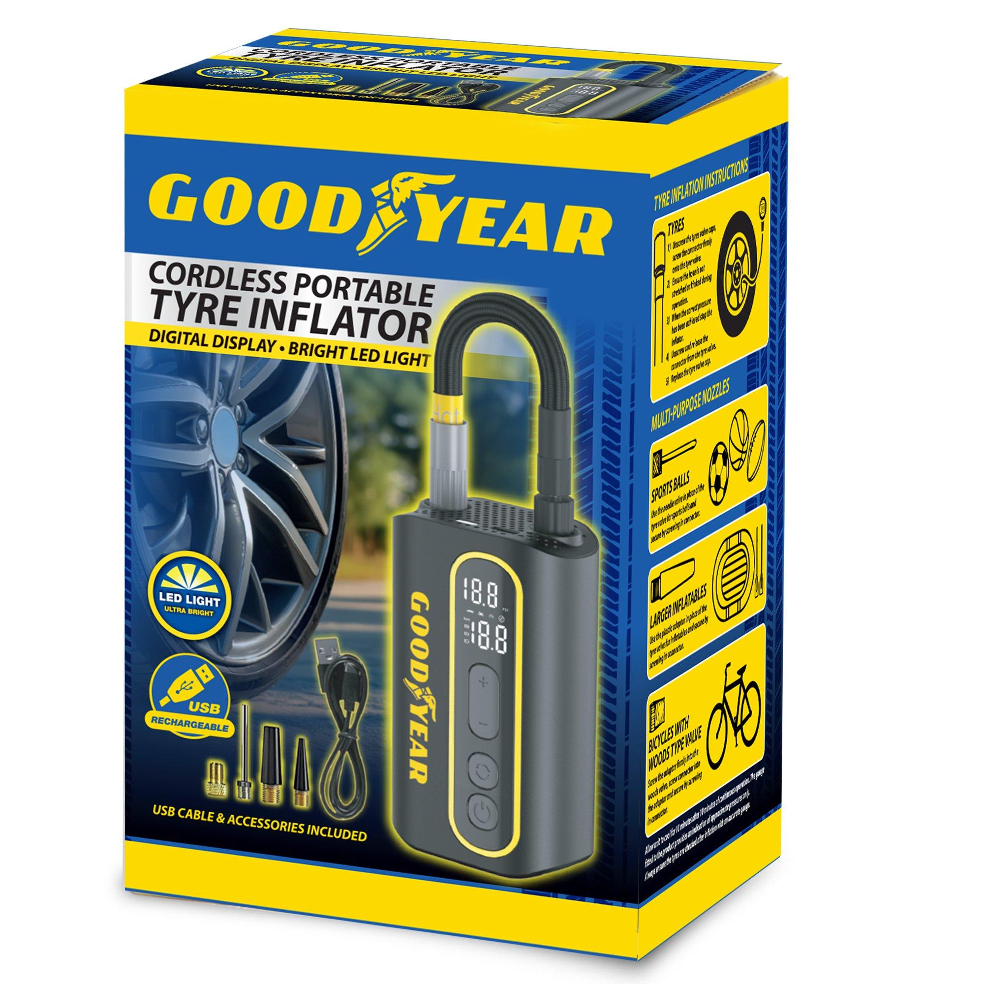 Goodyear Goodyear Cordless Tyre Inflator | Sports Direct