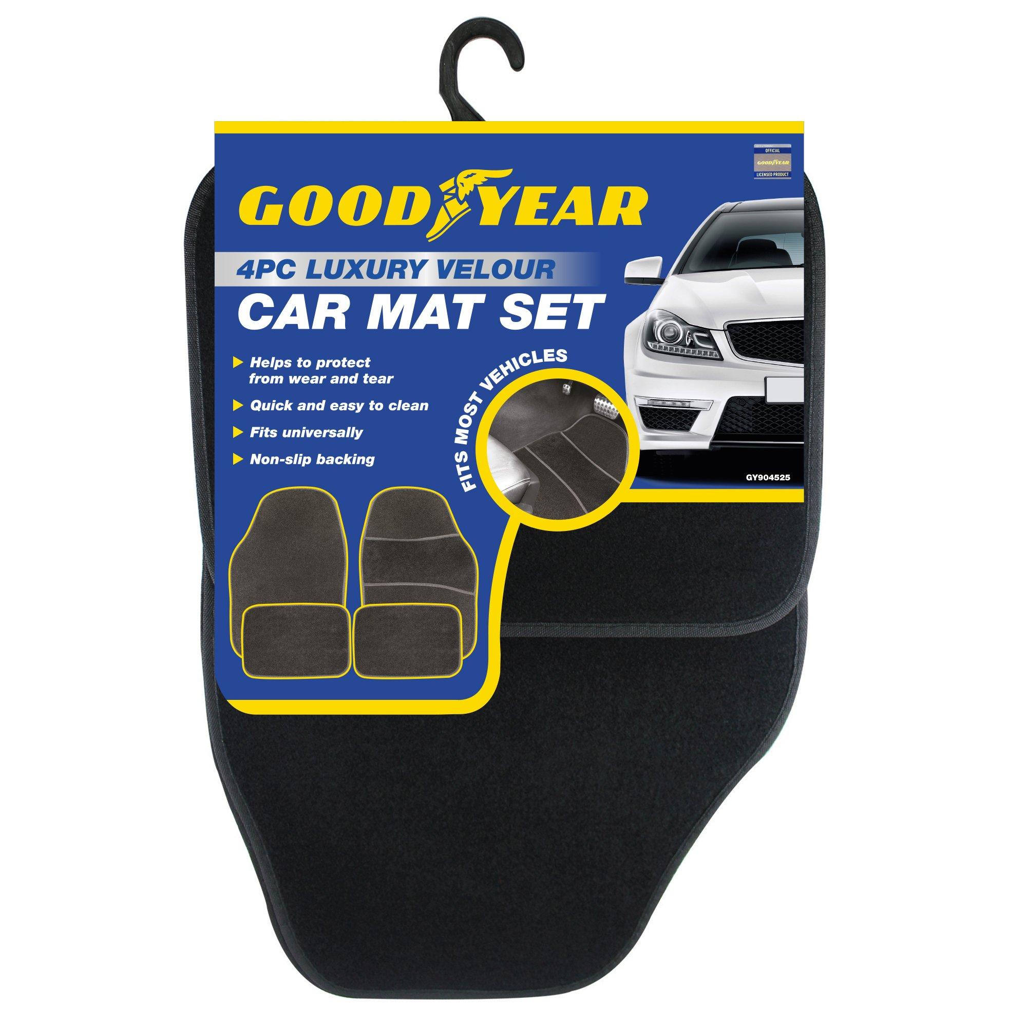 Sort - Goodyear - Goodyear 4 Pc Luxury Velour Car Mats - 2