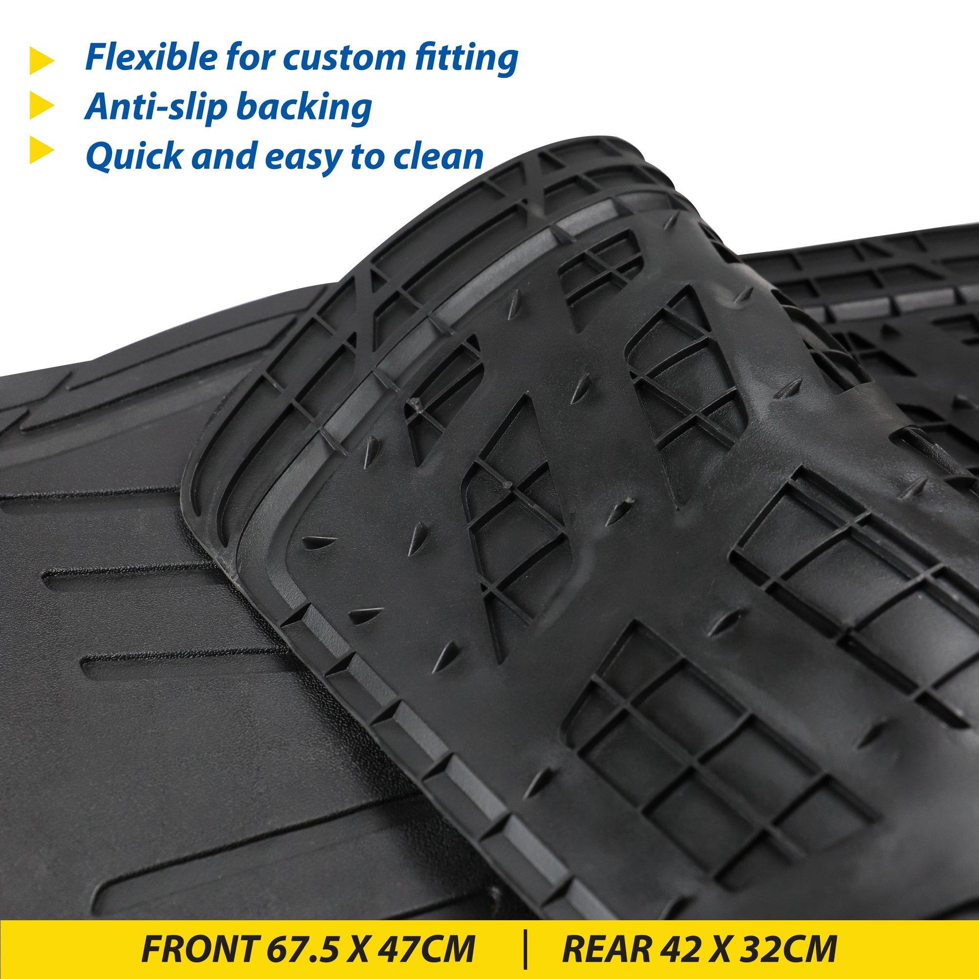 Sort - Goodyear - Goodyear 4 Piece Heavy Duty Rubber Car Mats - 5