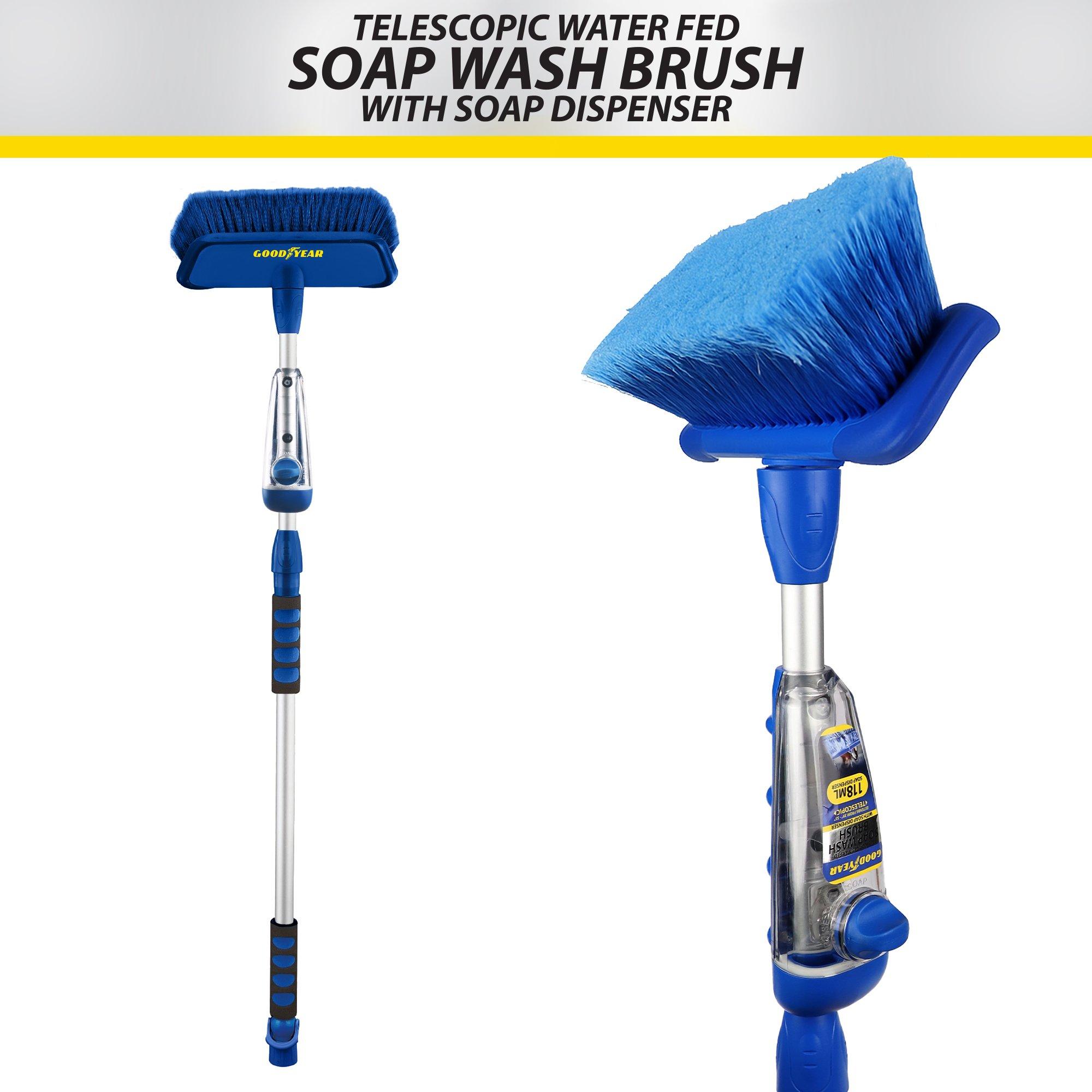 Blue & Silver - Goodyear - Goodyear Telescopic Water Fed Car Wash Brush - 5