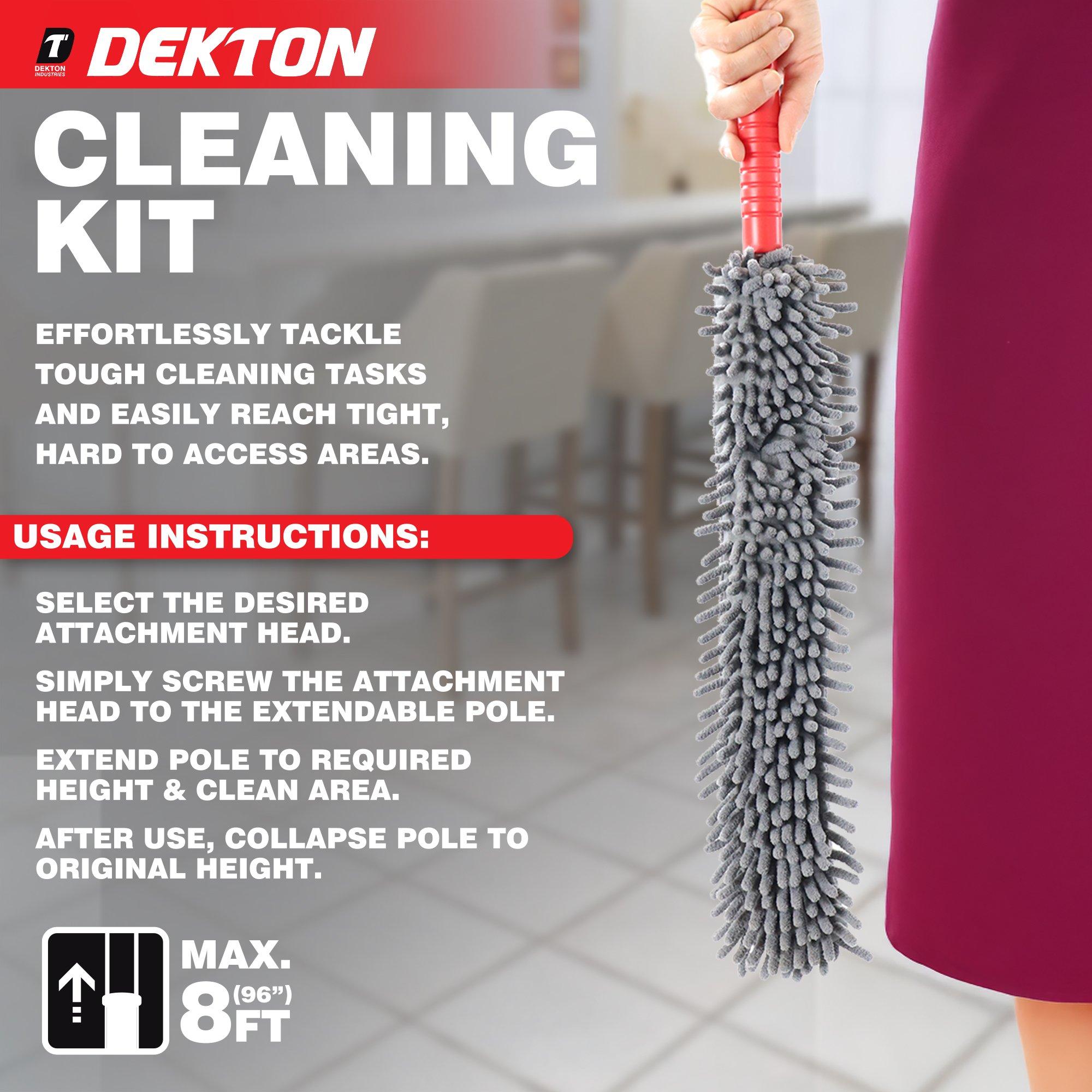 Red & Grey - Dekton - Dekton 4 Pc Cleaning Kit - 9