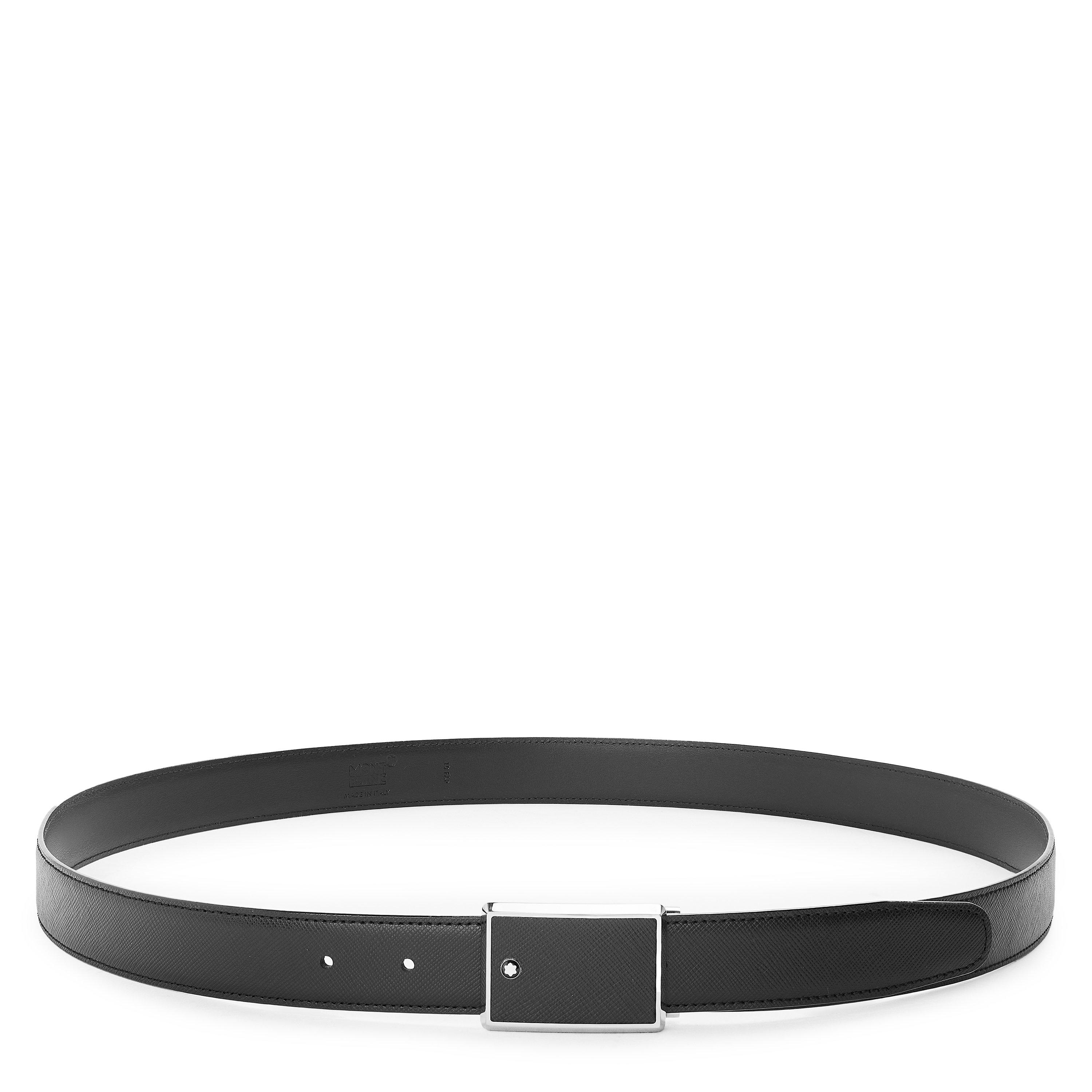 Black - Montblanc - MB 30 mm leather Blt Sn63 - 1