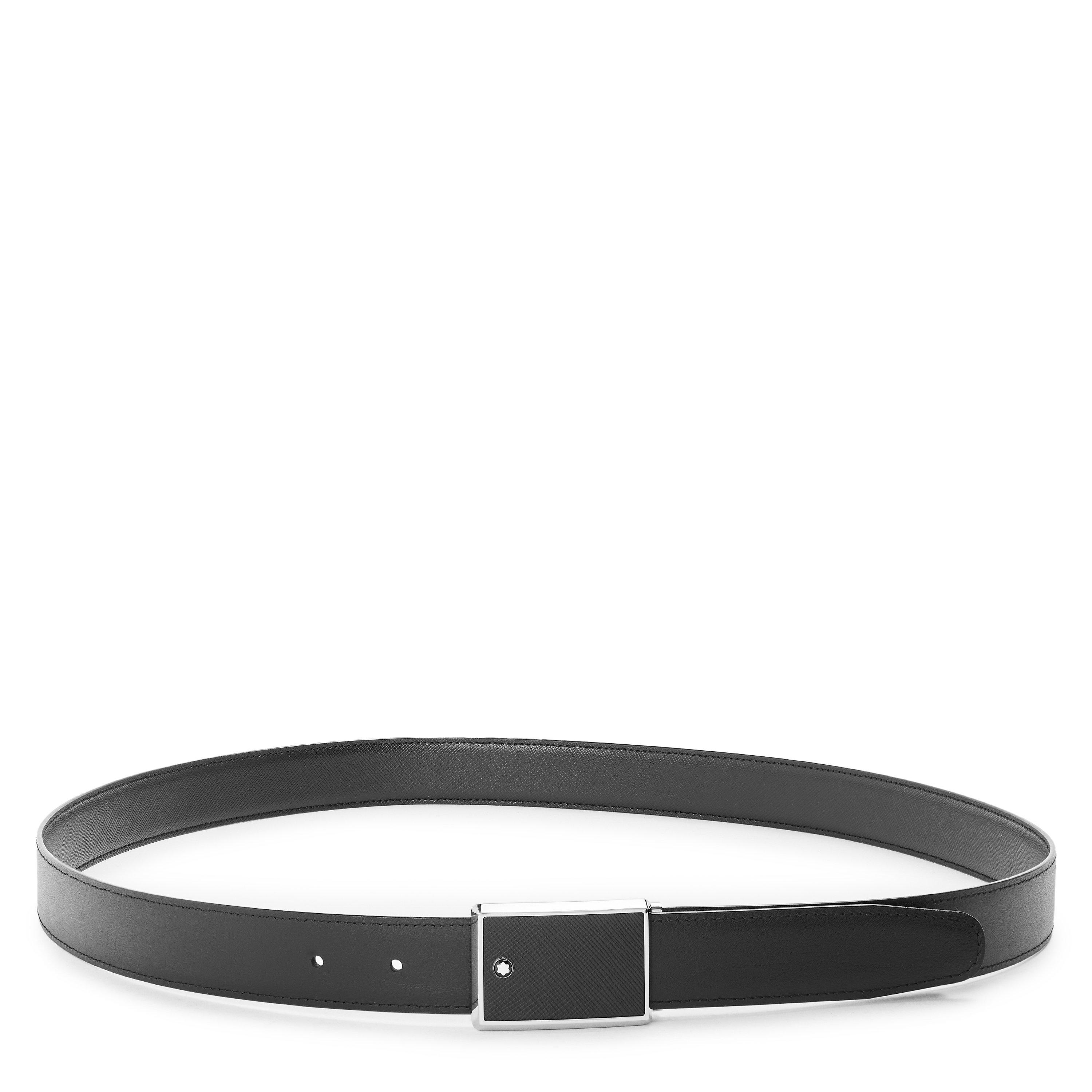 Black - Montblanc - MB 30 mm leather Blt Sn63 - 4