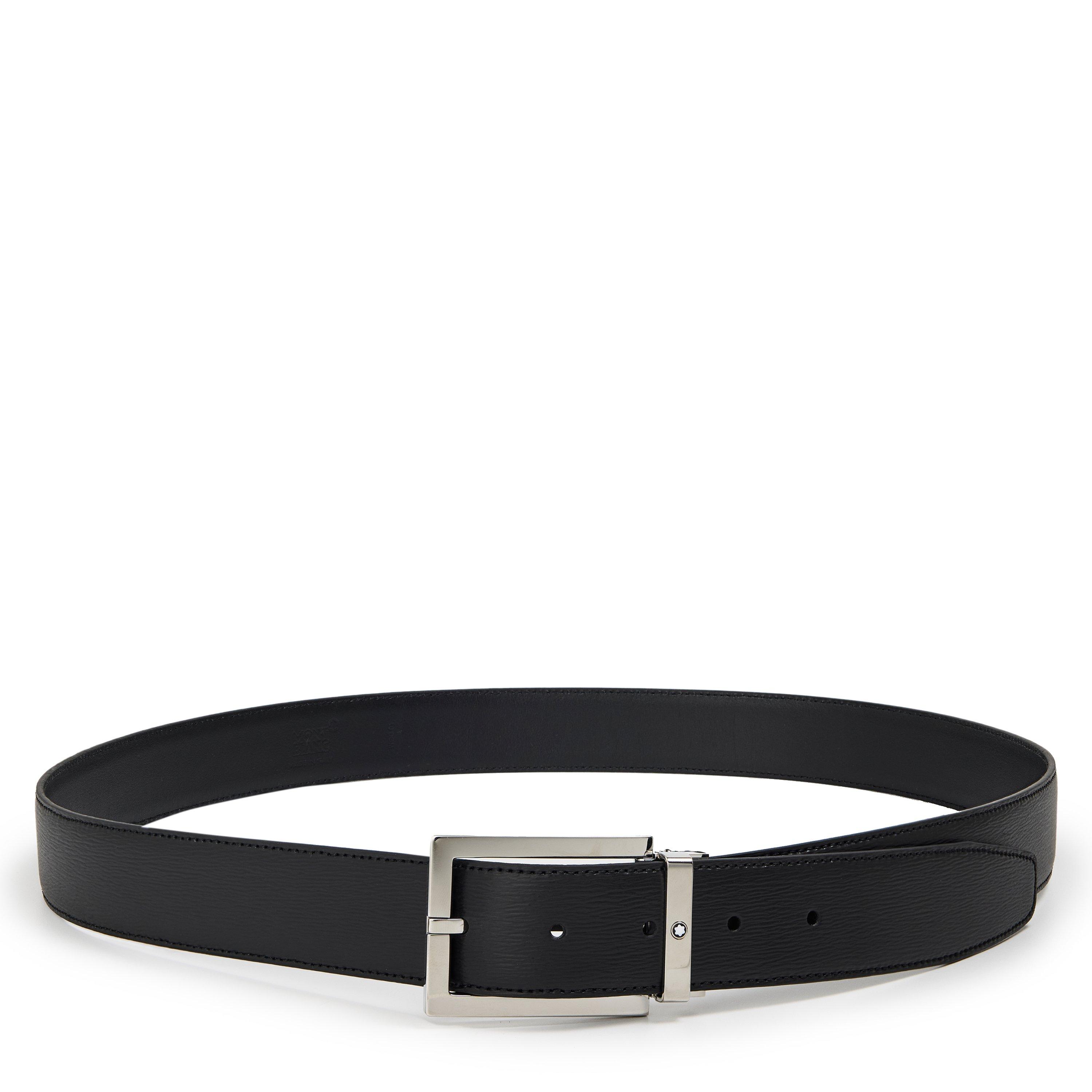 Montblanc Men's 35mm Leather Belt - Black
