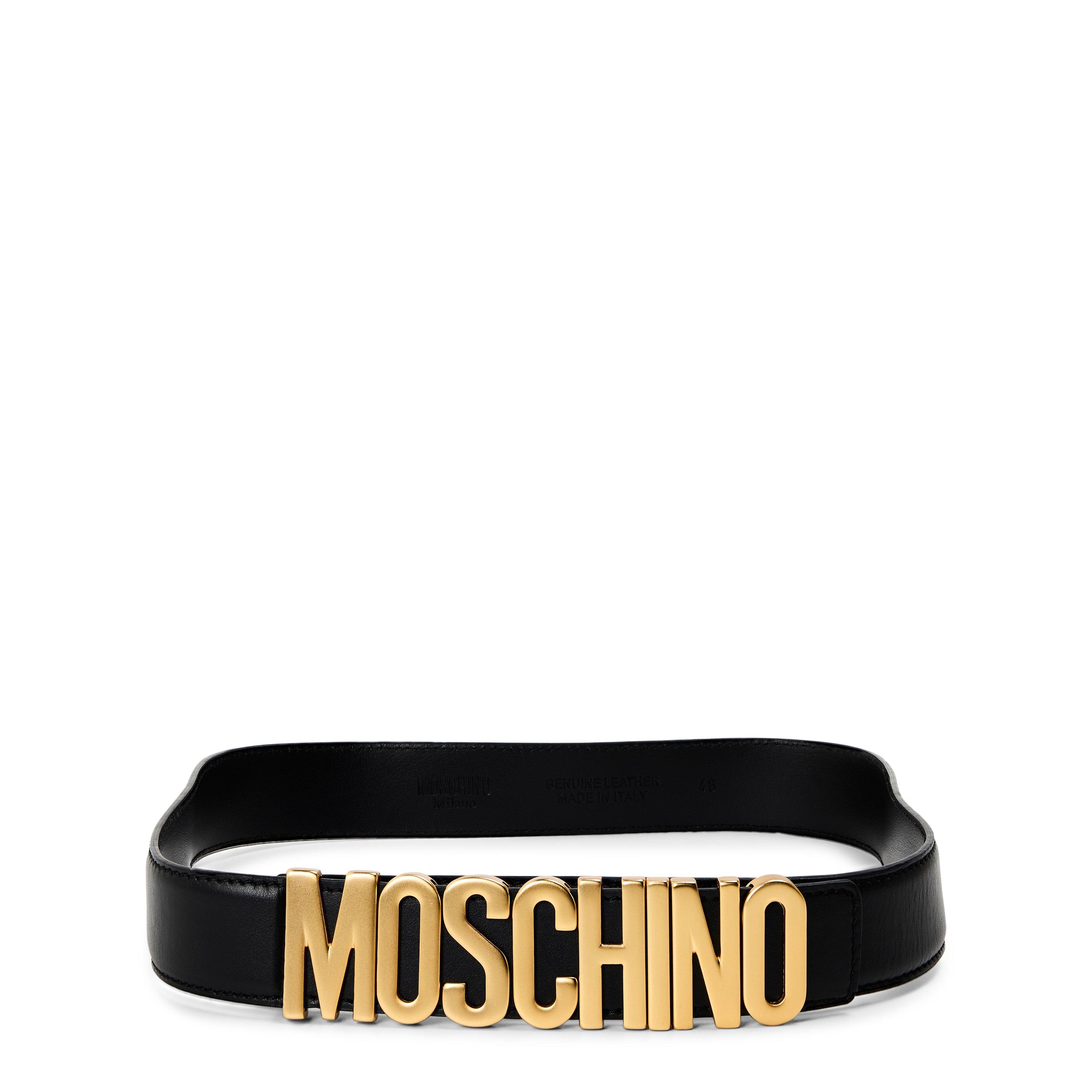 Moschino Men's Leather Belt - Black - Size 52