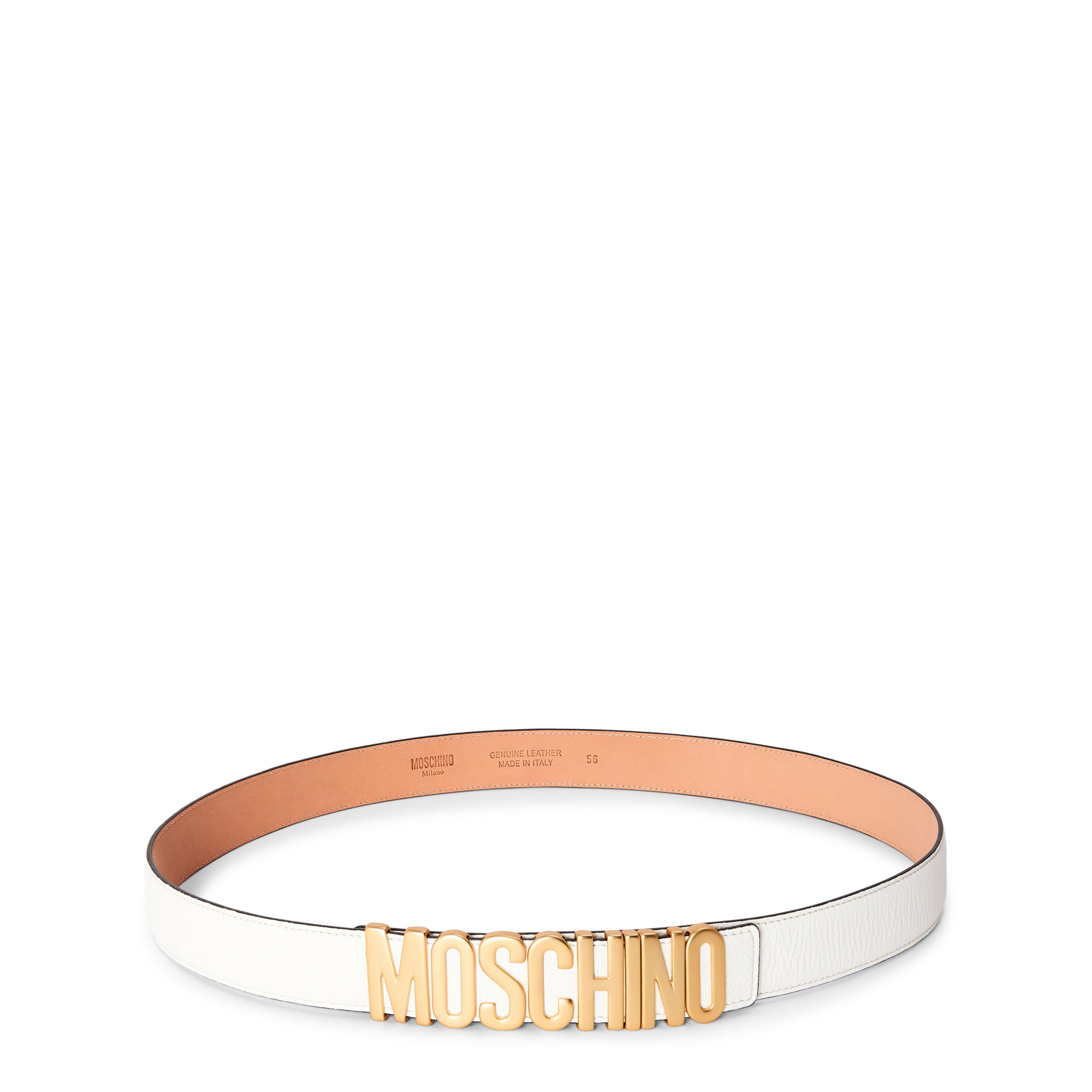 White - Moschino - Moschino Leather Belt - 1