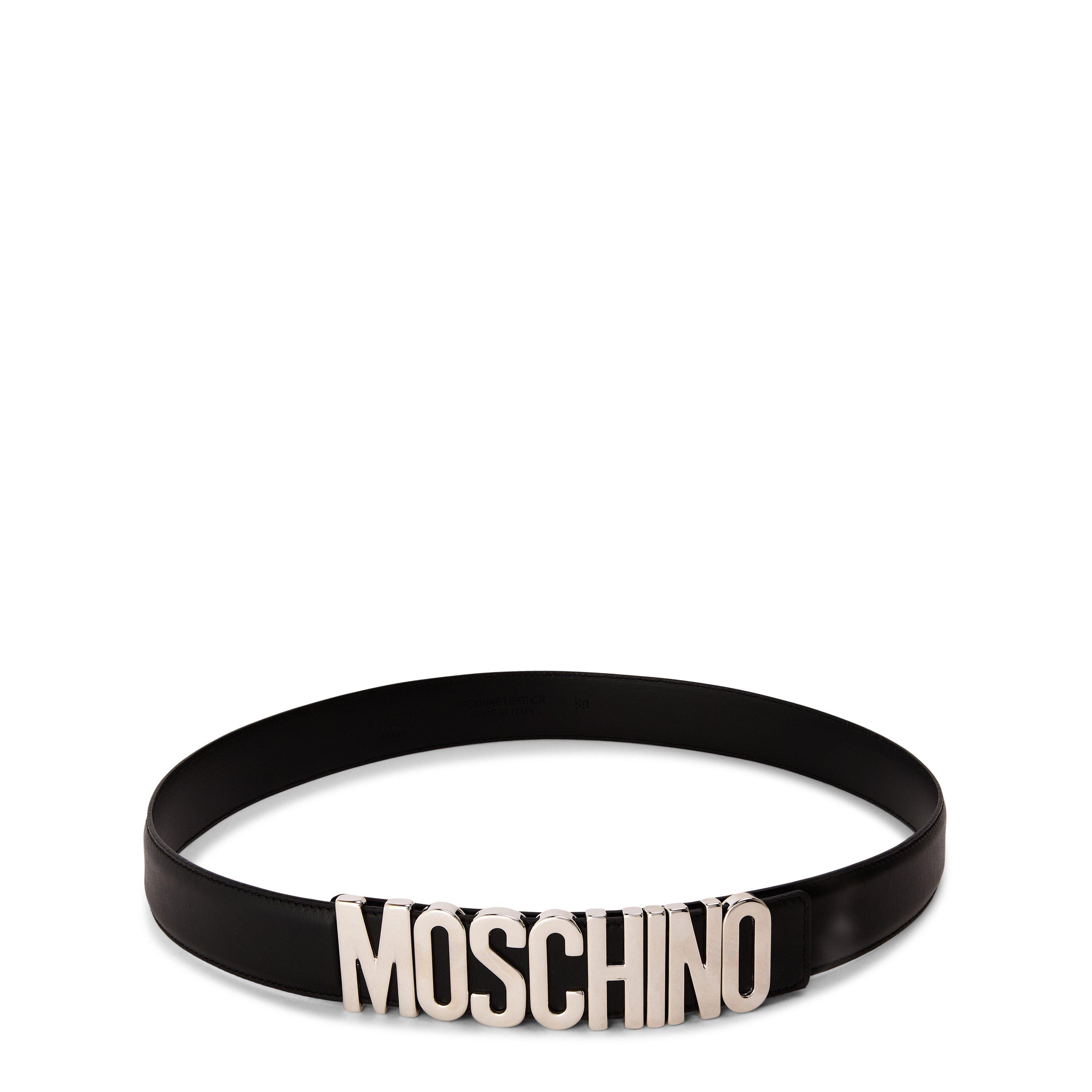 Moschino Men's Leather Belt - Black - Size 52