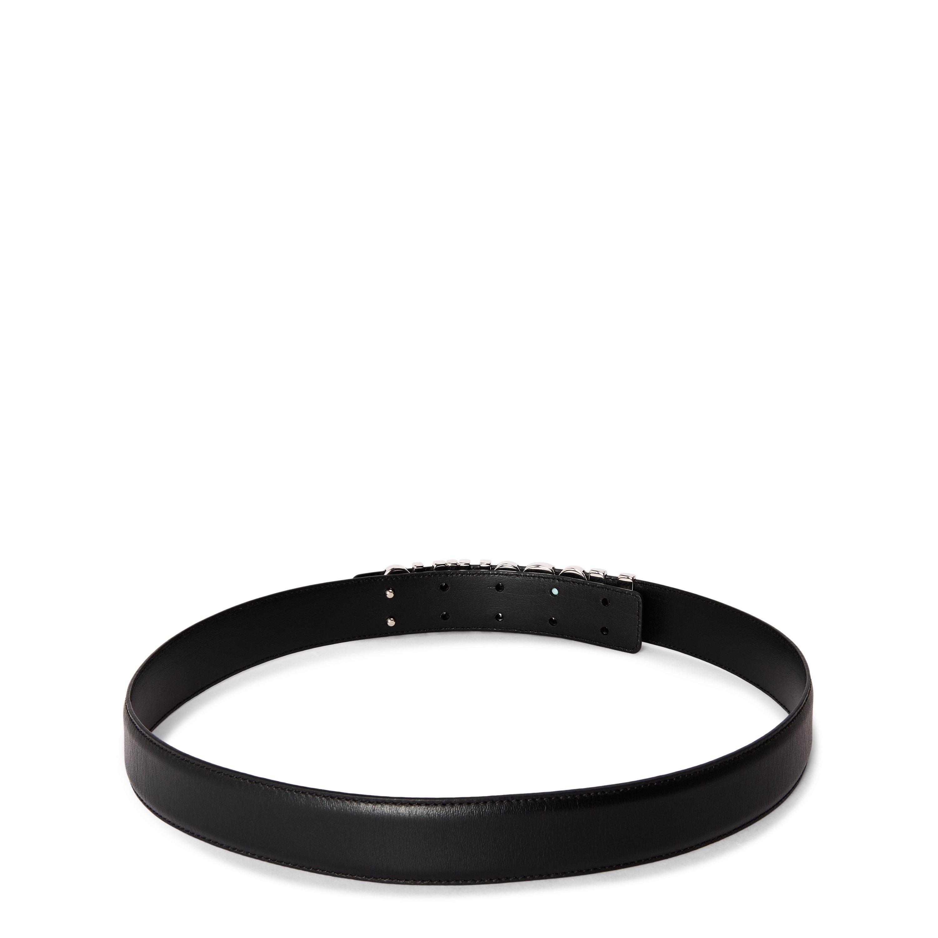 Black - Moschino - Moschino Leather Belt - 2