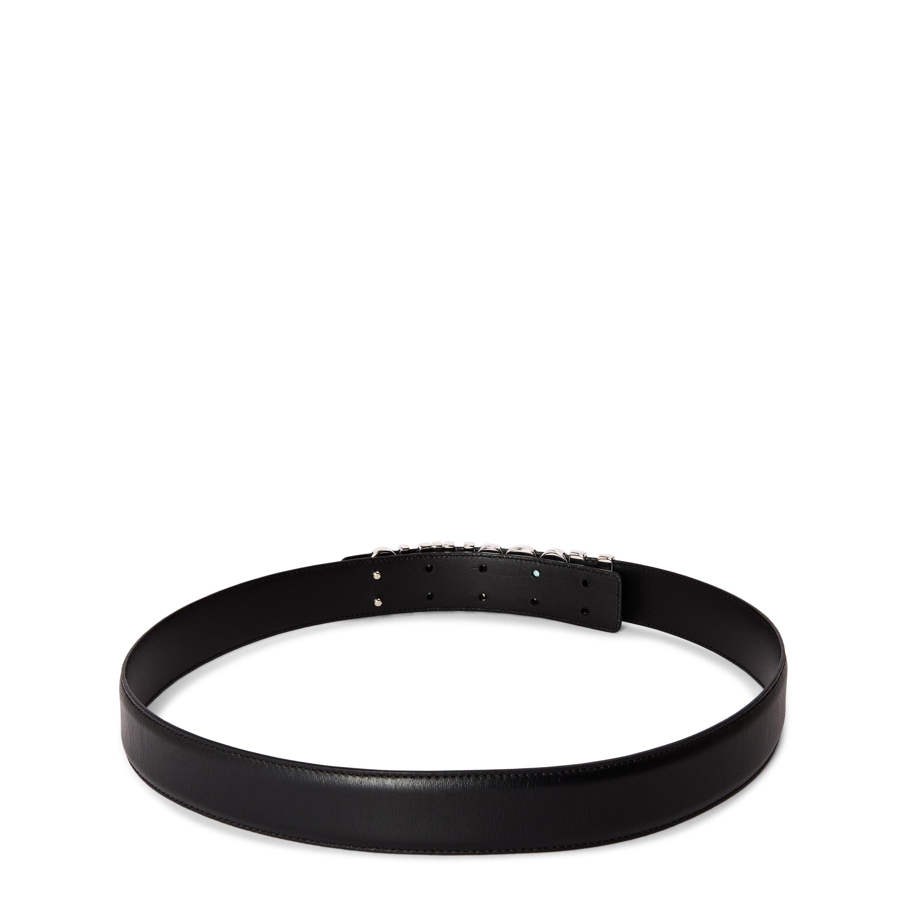 Black - Moschino - Moschino Leather Belt - 2