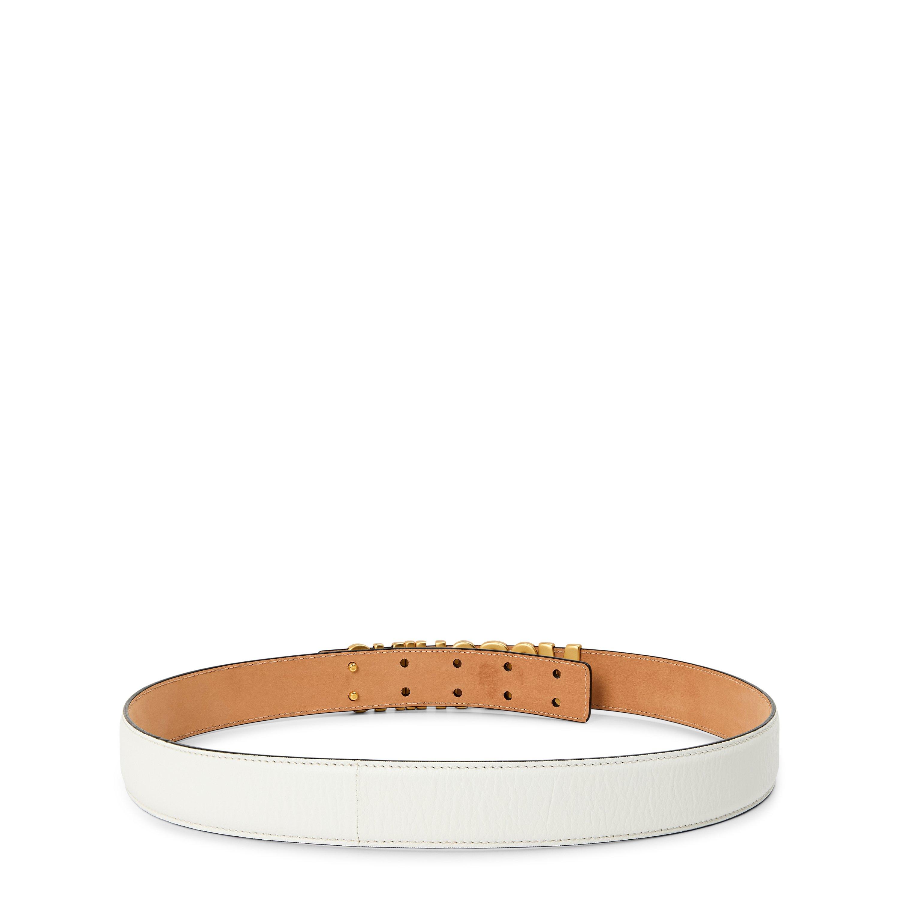 White - Moschino - Moschino Leather Belt - 2