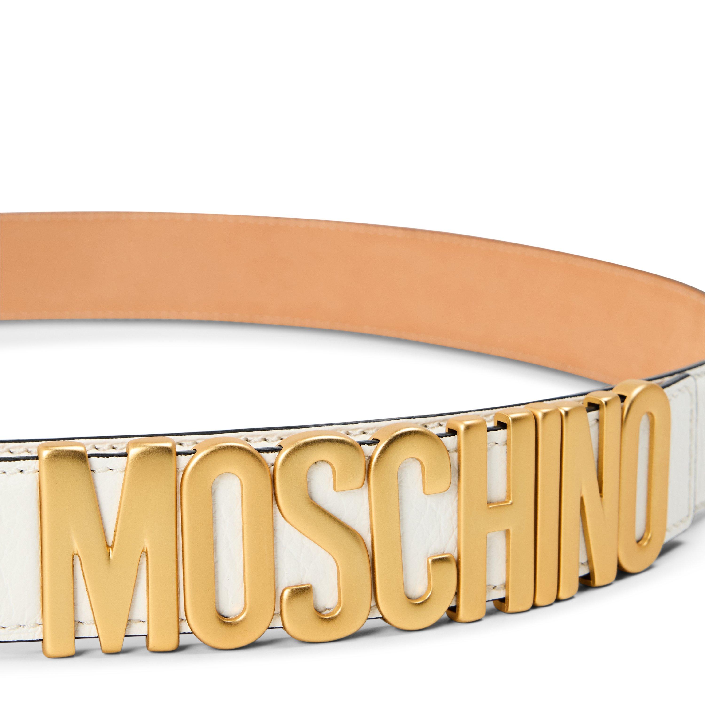 White - Moschino - Moschino Leather Belt - 3