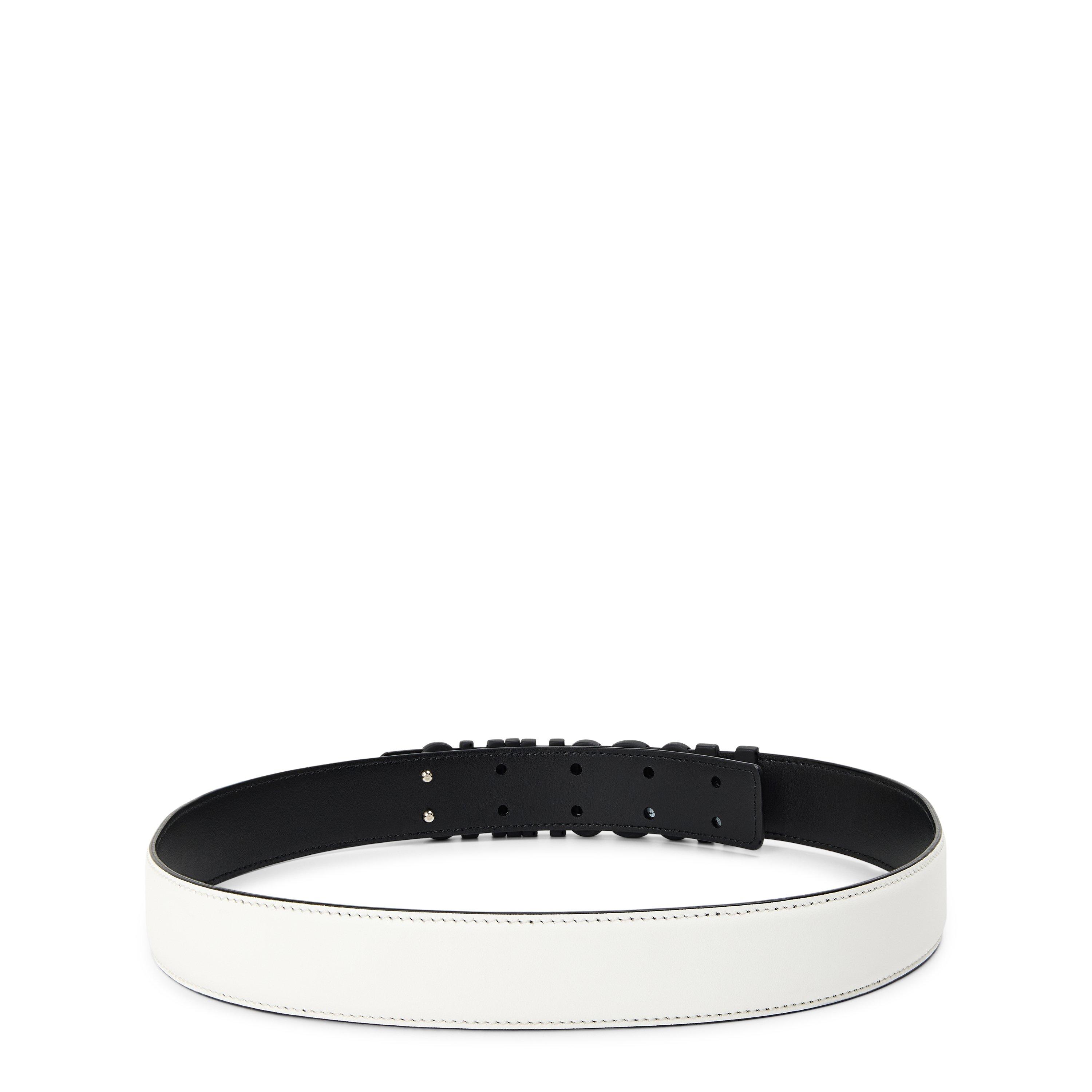 White - Moschino - Moschino Leather Belt - 2