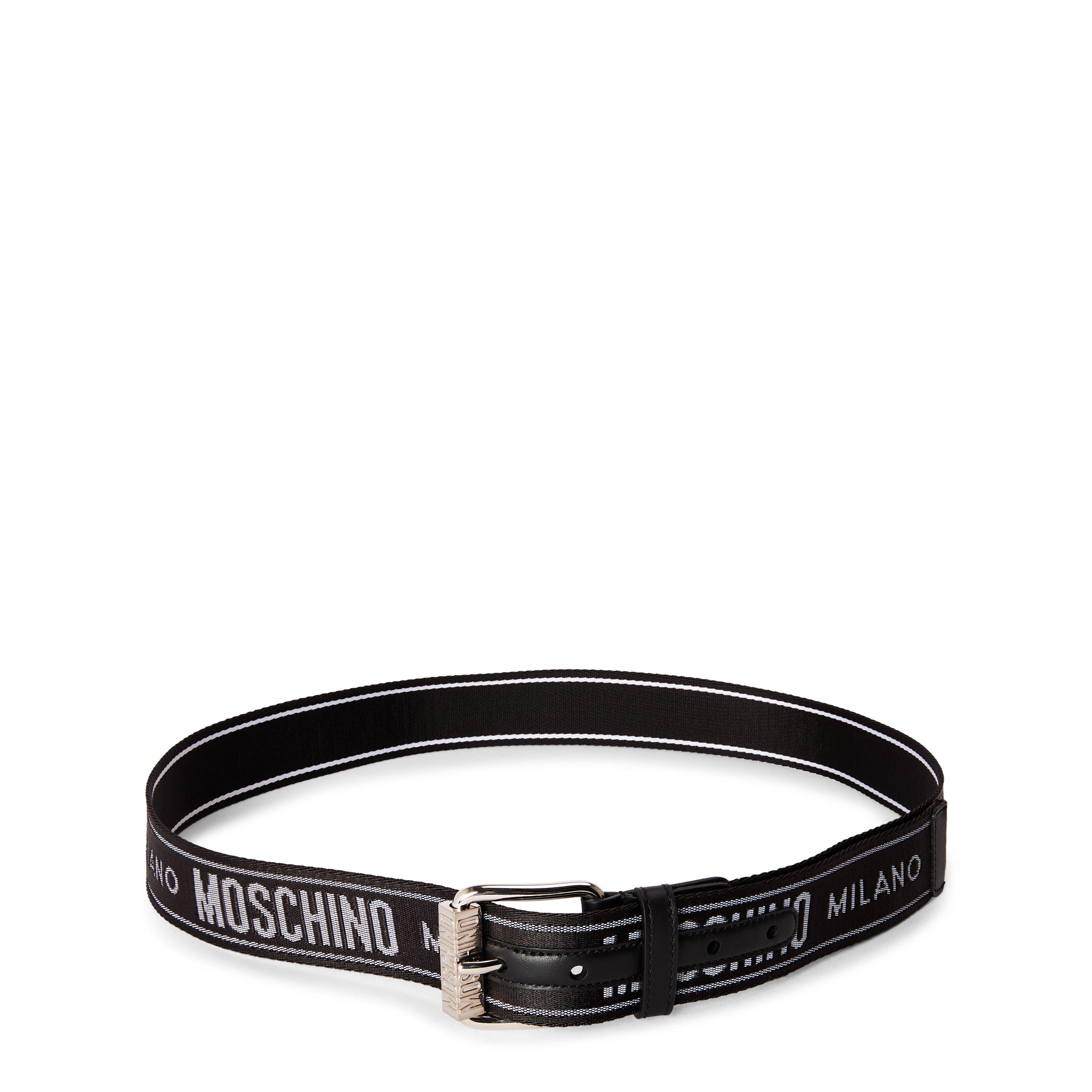 Black - Moschino - Moschino Leather Belt - 2