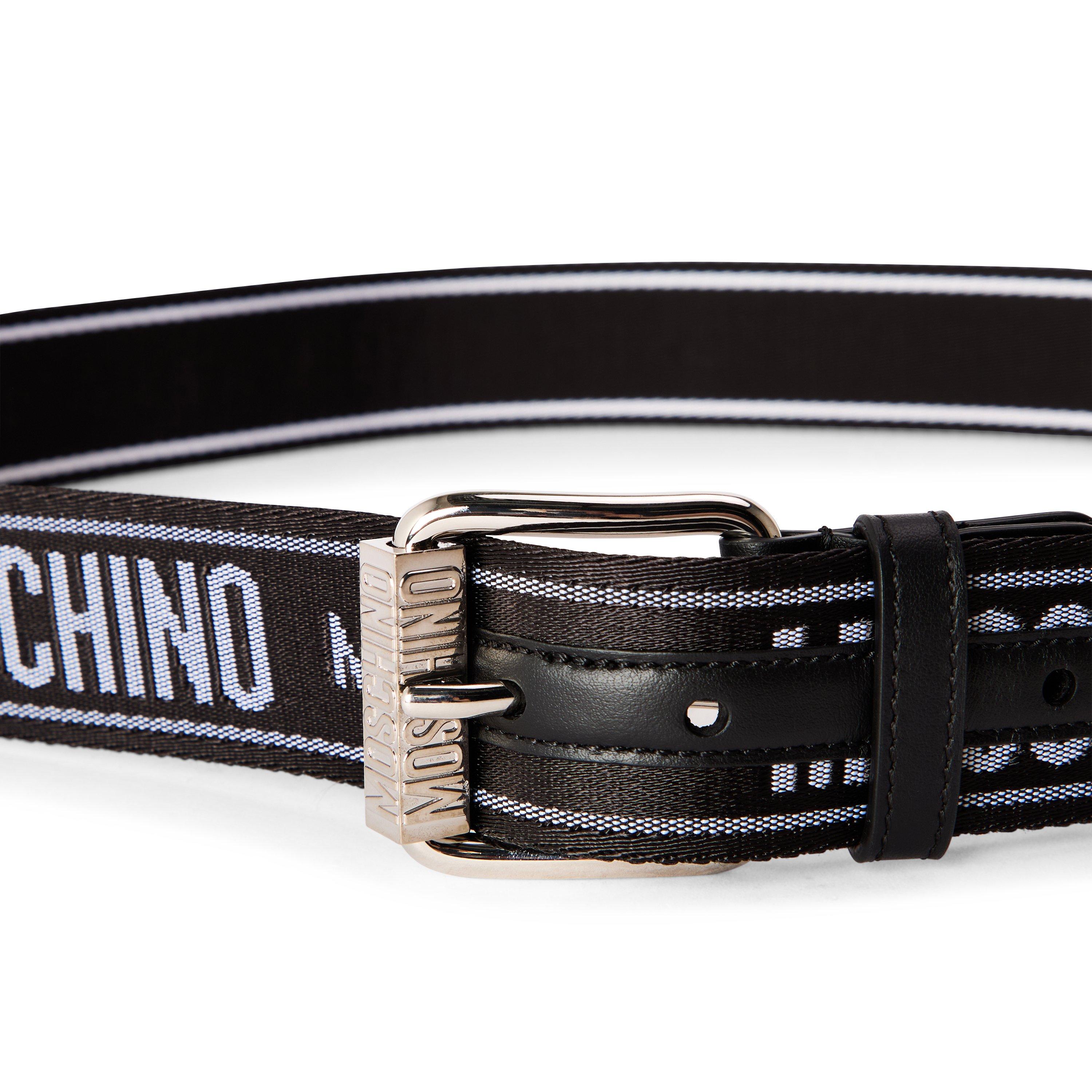 Black - Moschino - Moschino Leather Belt - 3