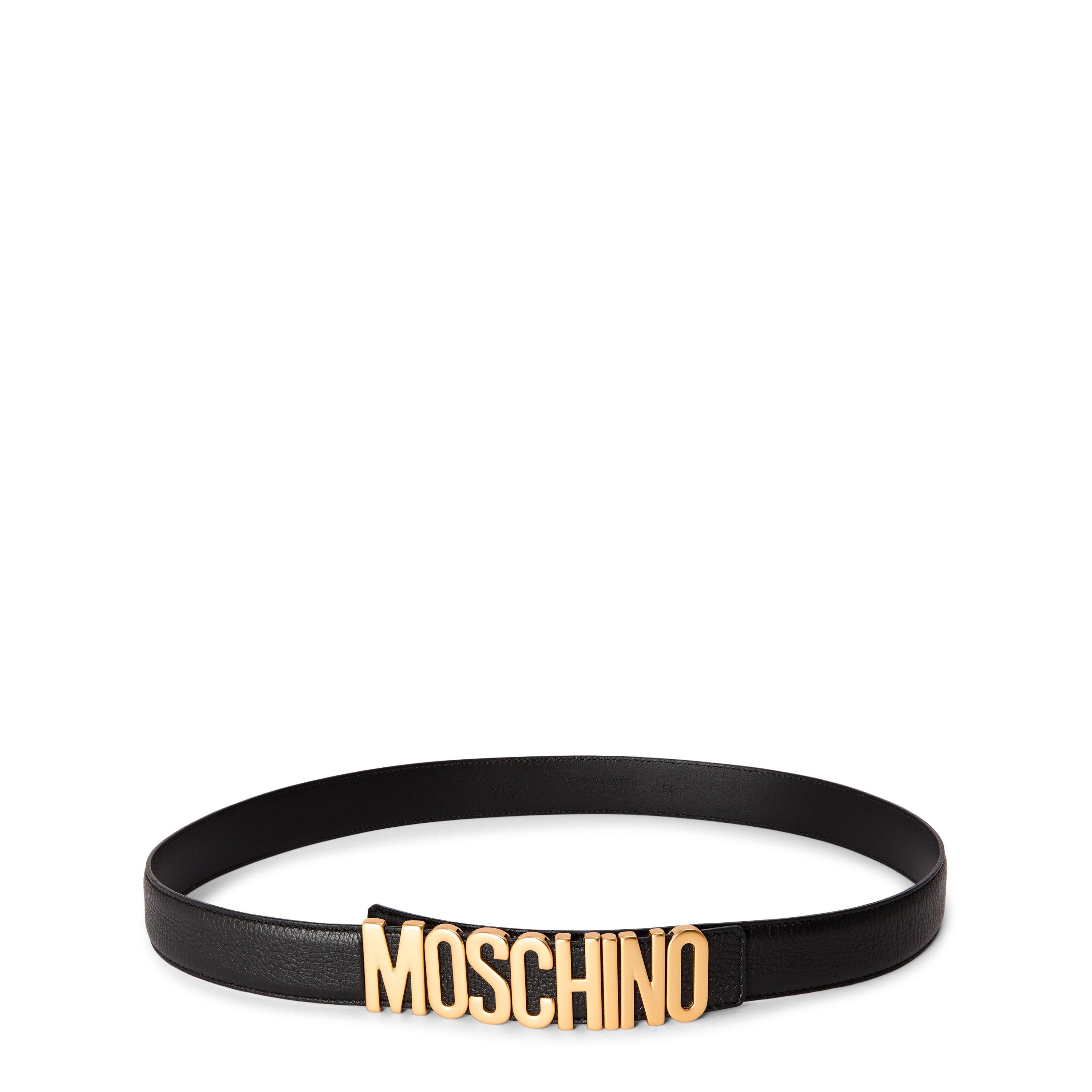 Black - Moschino - Moschino Leather Belt - 1