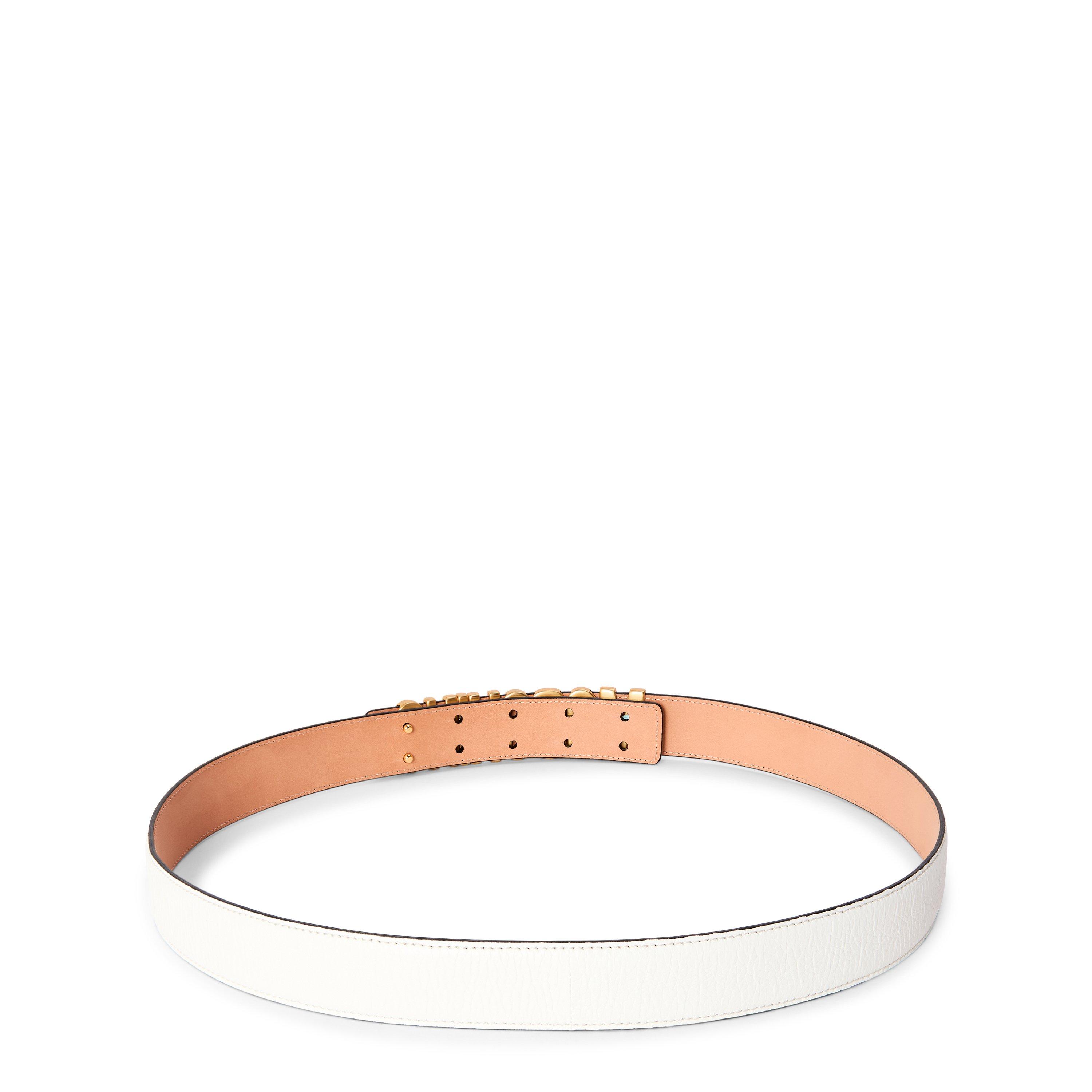 White - Moschino - Moschino Leather Belt - 2