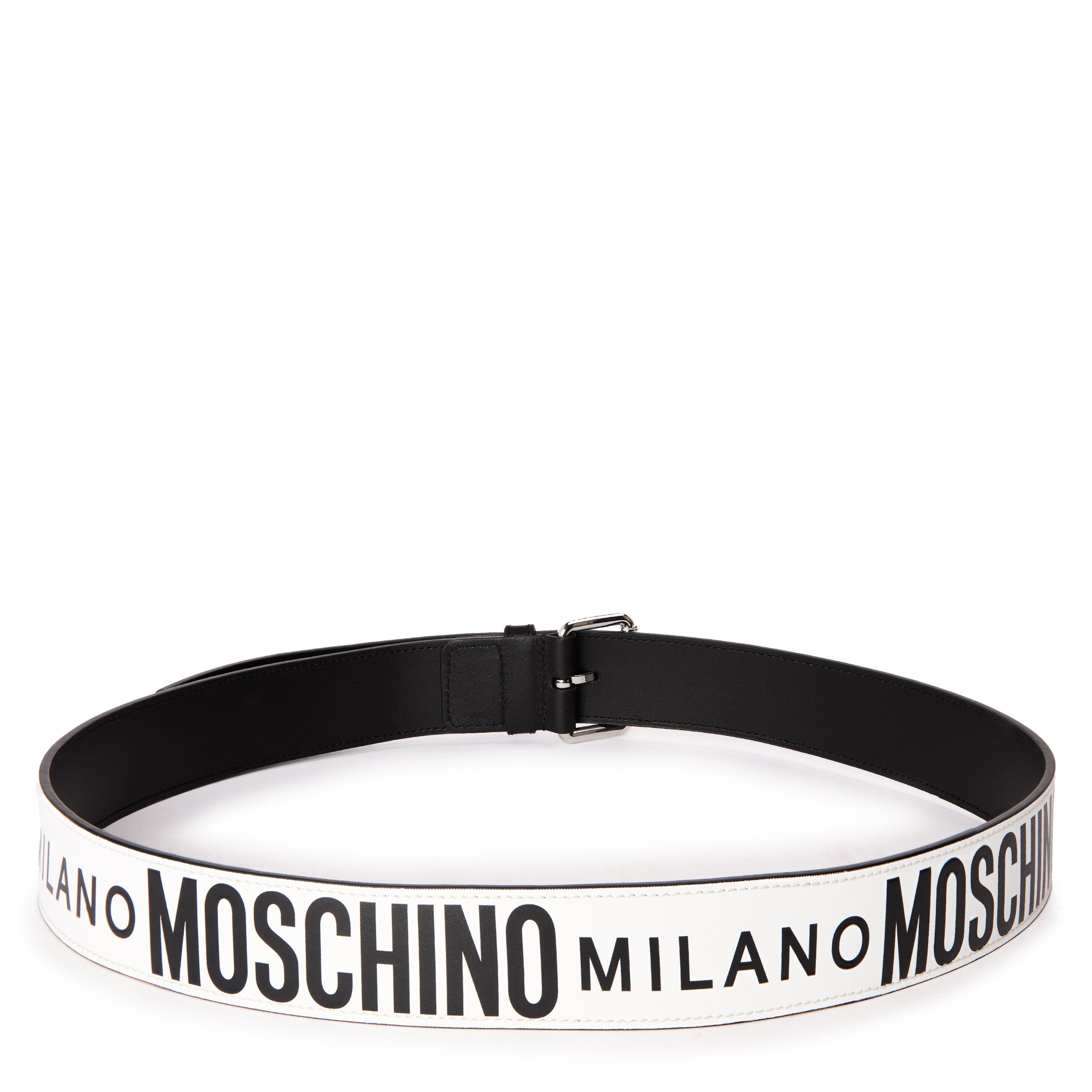 White - Moschino - Moschino Leather Belt - 2