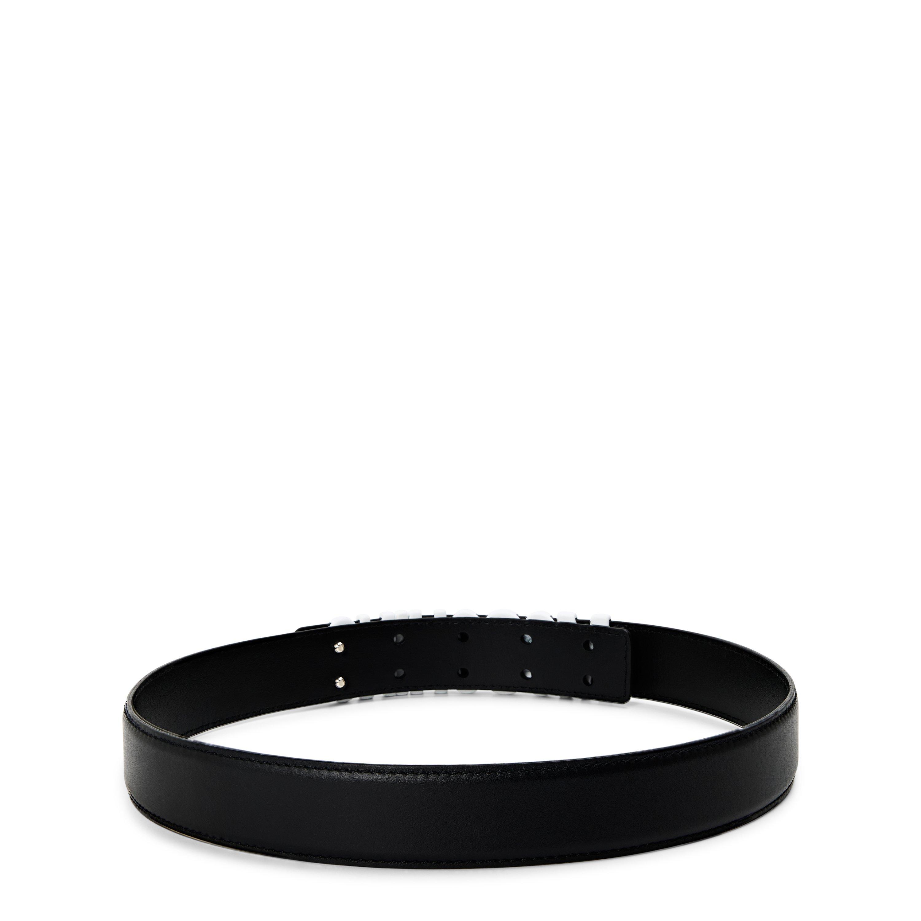 Black - Moschino - Moschino Leather Belt - 2