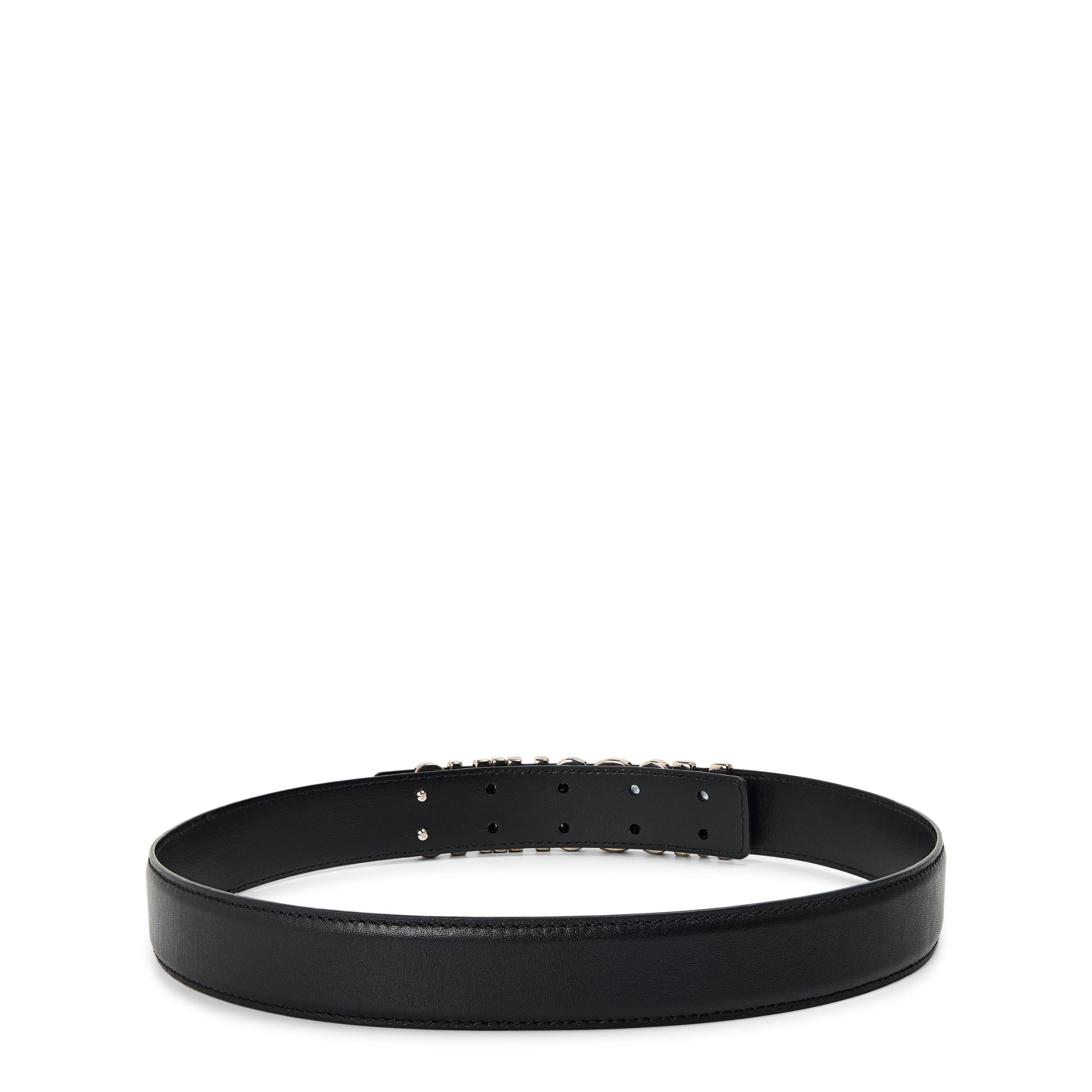 Black - Moschino - Moschino Leather Belt - 2
