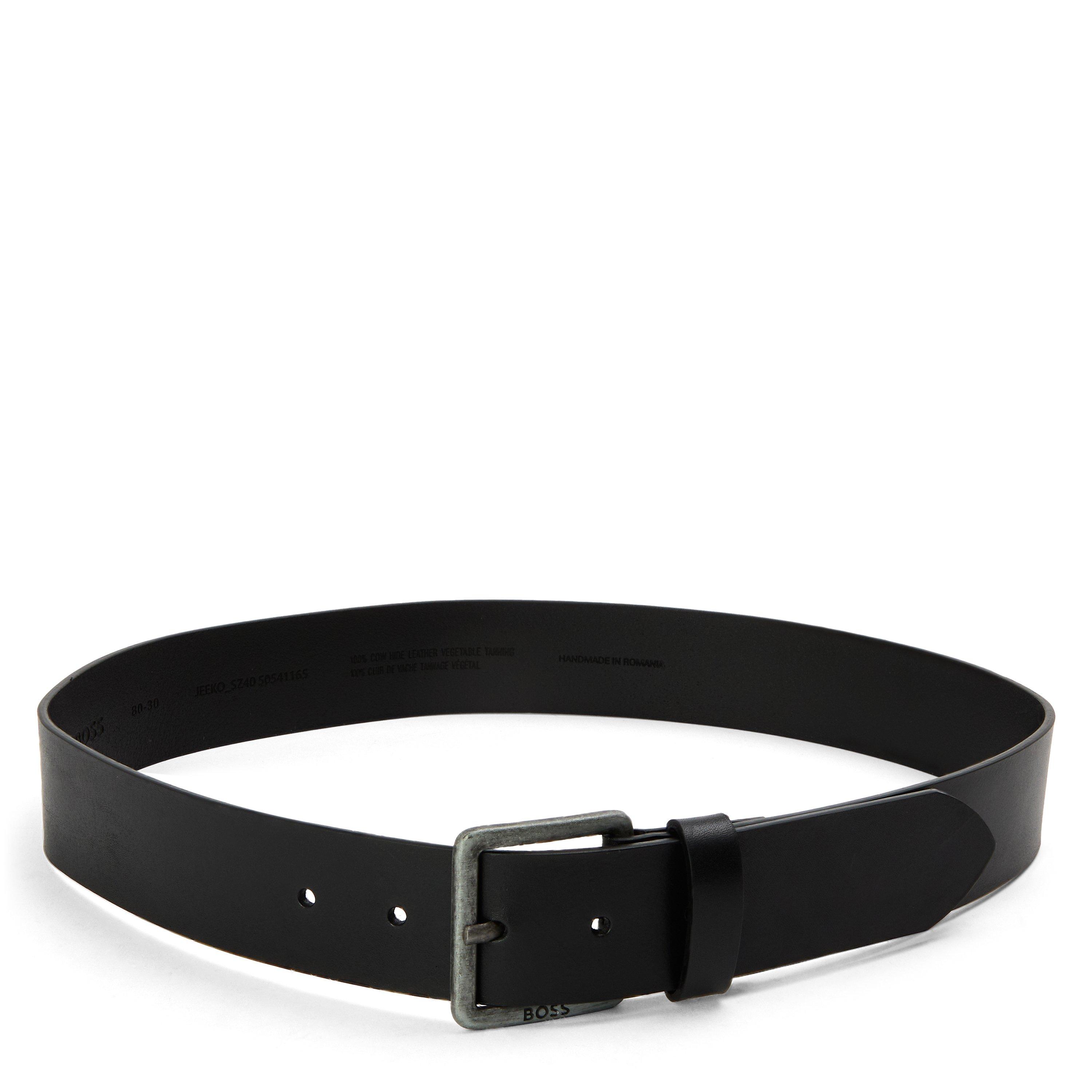 Boss Men's Jeeko Leather Belt - Black - 44R (115cm)