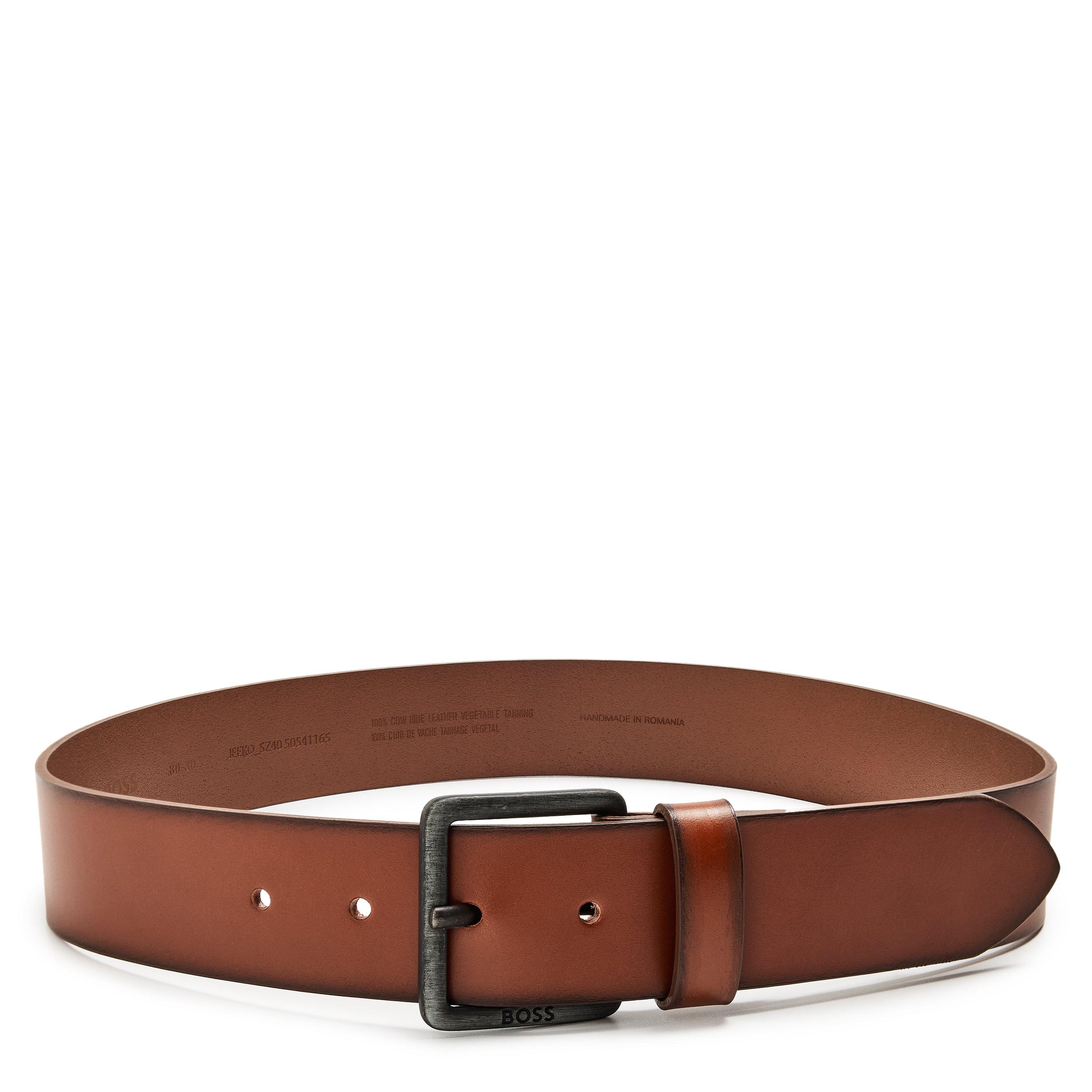 Boss Men's Jeeko Leather Belt - Medium Brown - 38R (100cm)