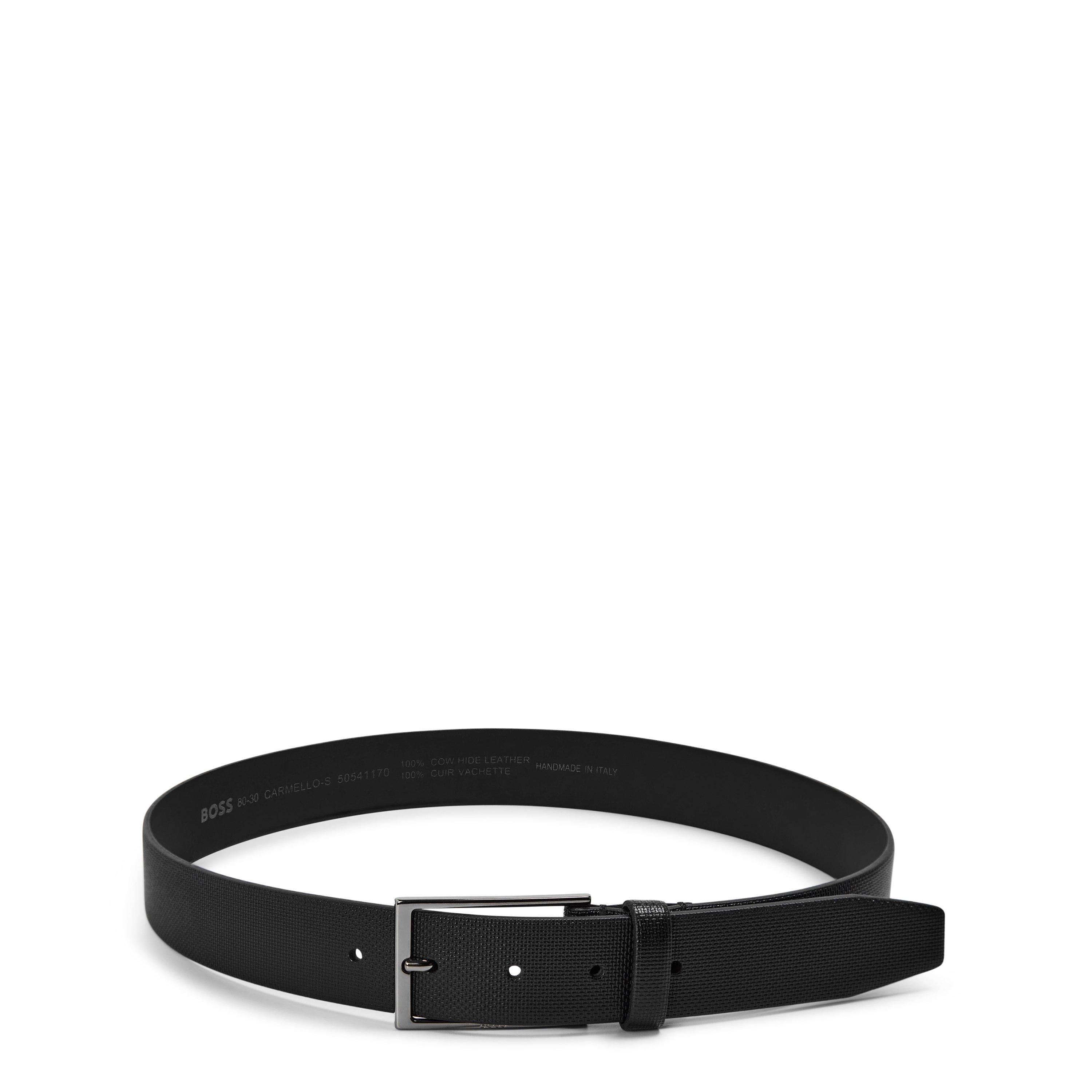 Boss Men's Carmello S Leather Belt - Black - 44R (115cm)