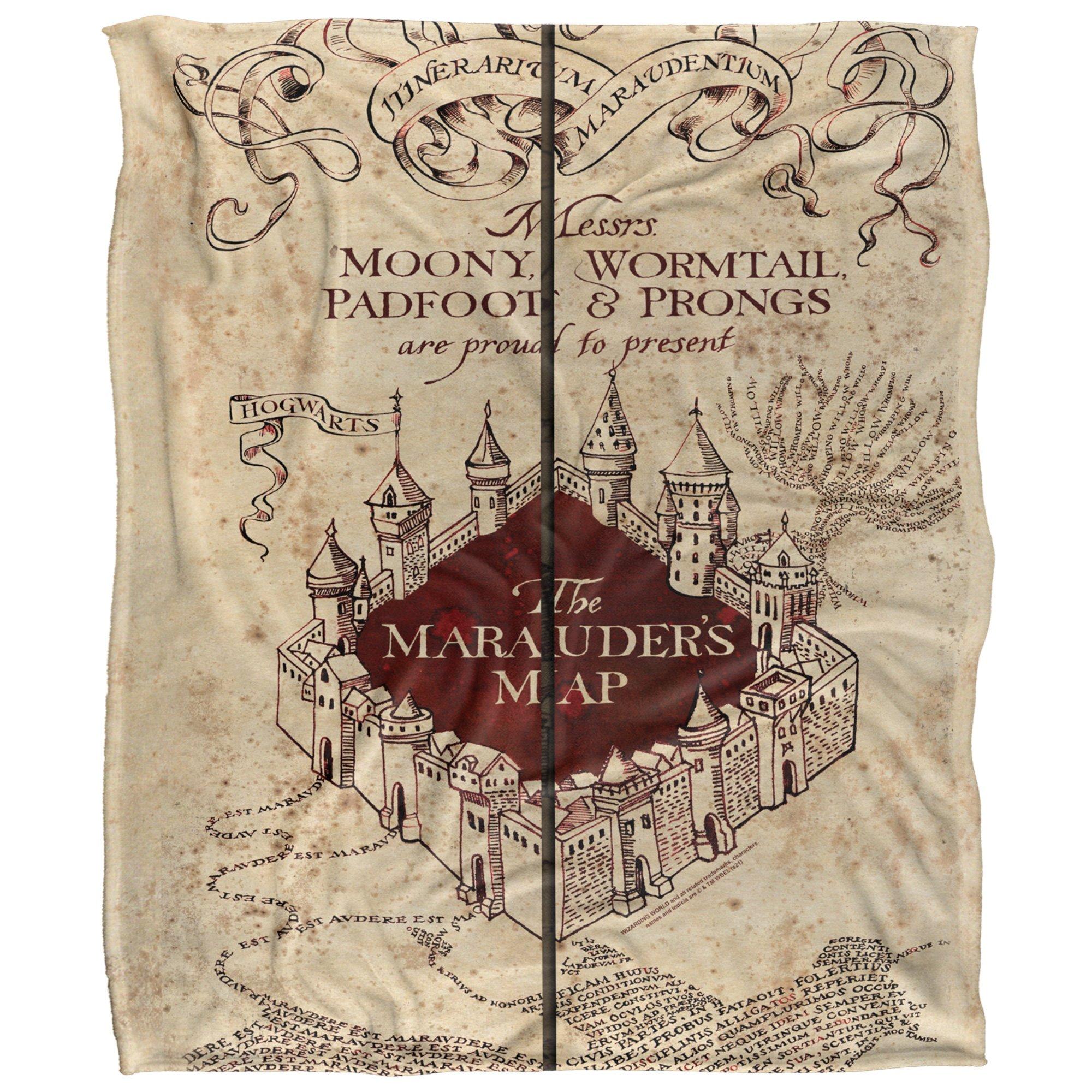 Harry Potter  Marauders Map Blanket - Marauder Map