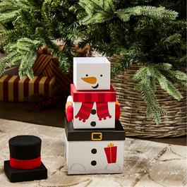 The Spirit Of Christmas SOC Set of 3 Snowman Gift Boxes