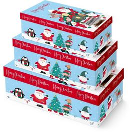 The Spirit Of Christmas SOC Set of 3 Santa Train Gift Box Sets