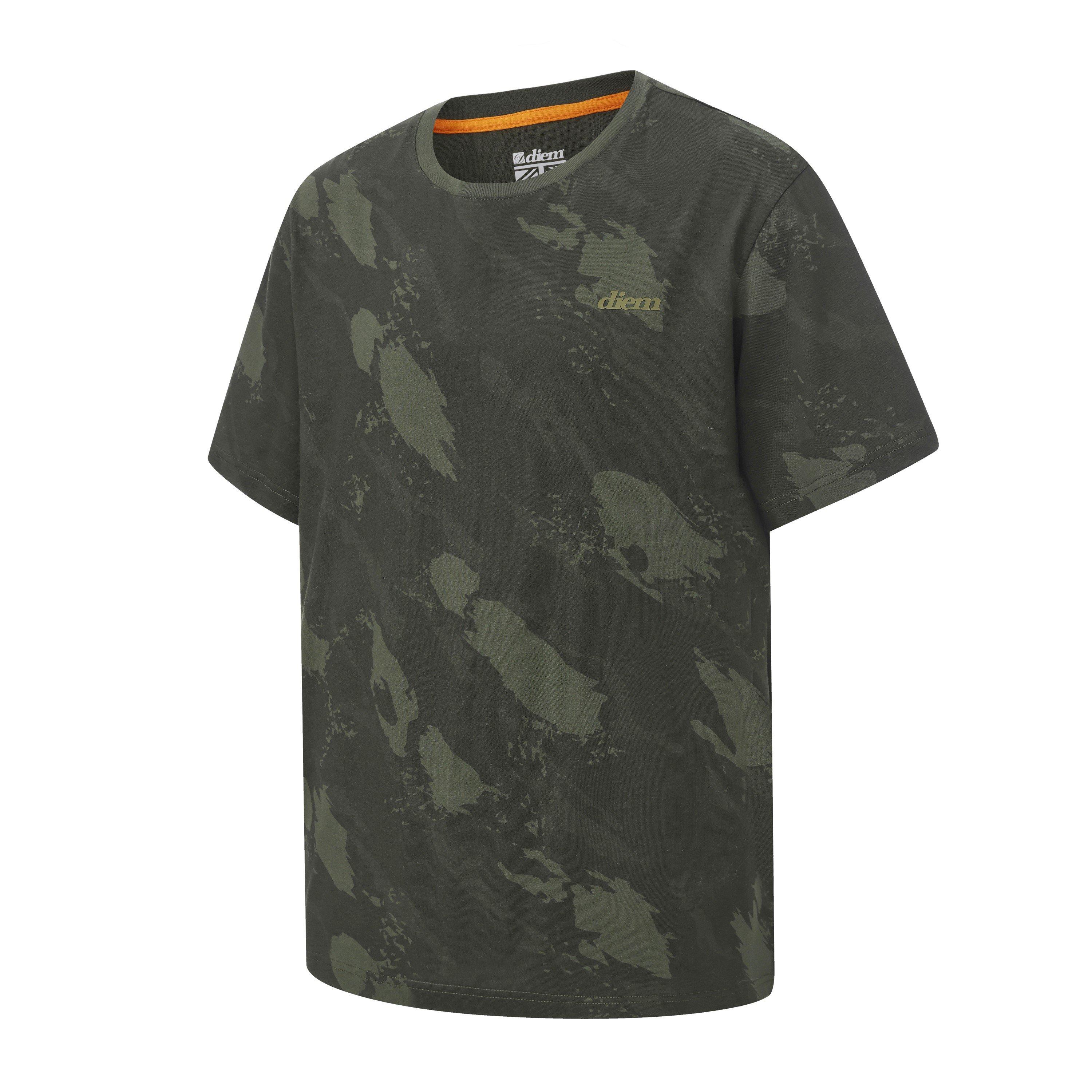 Camo Dark - Diem - Mens Angler Fishing T-Shirt - 2