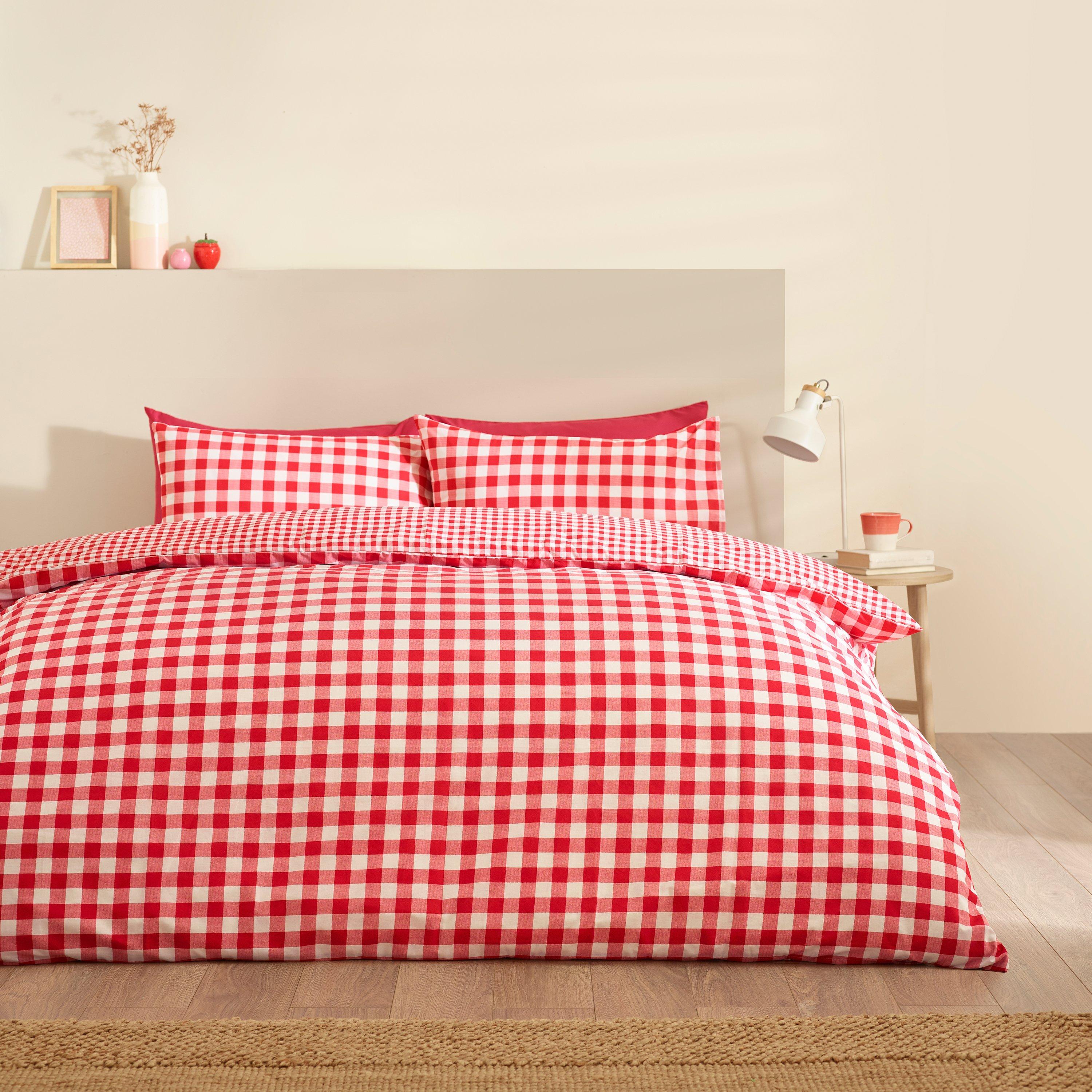 Rosso - Catherine Lansfield - Bamford Gingham Check Duvet Cover Set - 2