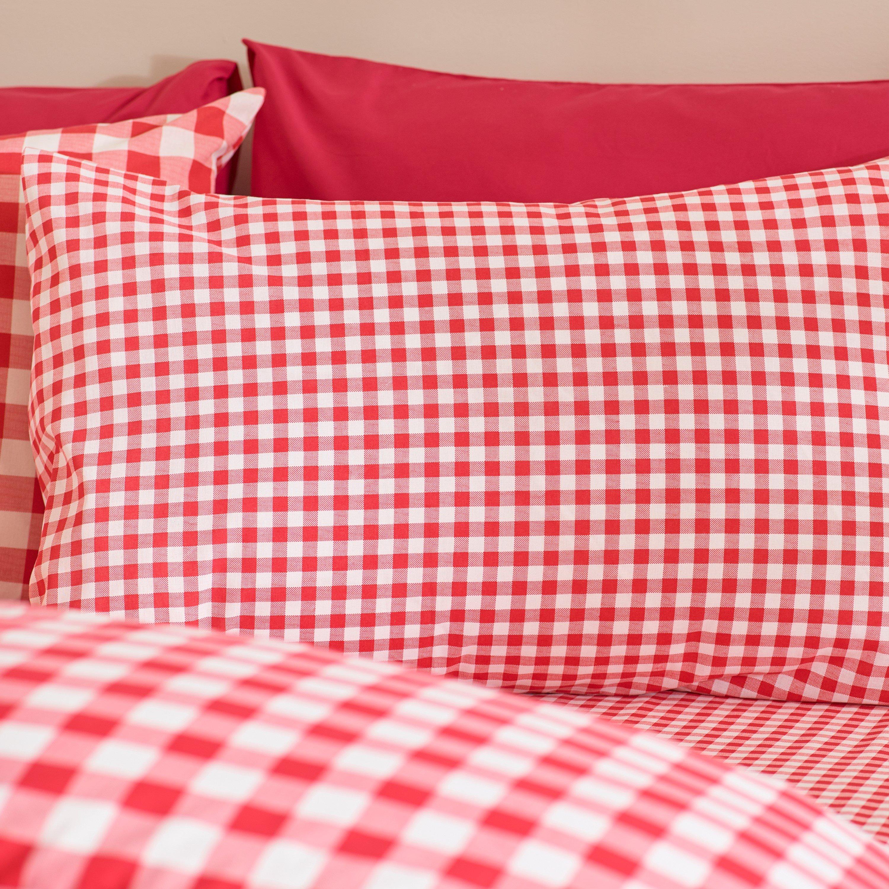 Rosso - Catherine Lansfield - Bamford Gingham Check Duvet Cover Set - 3