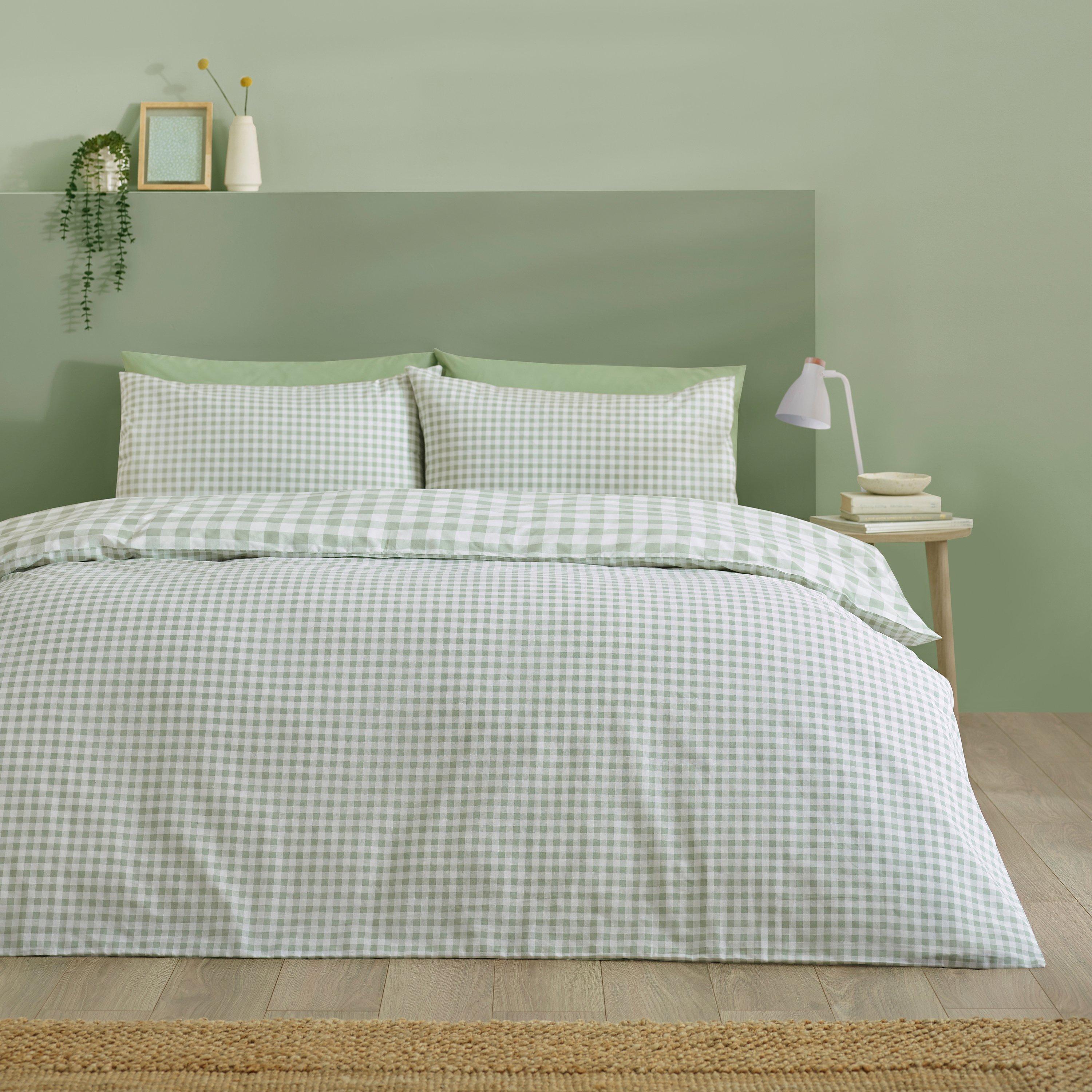 Green - Catherine Lansfield - Bamford Gingham Check Duvet Cover Set - 1