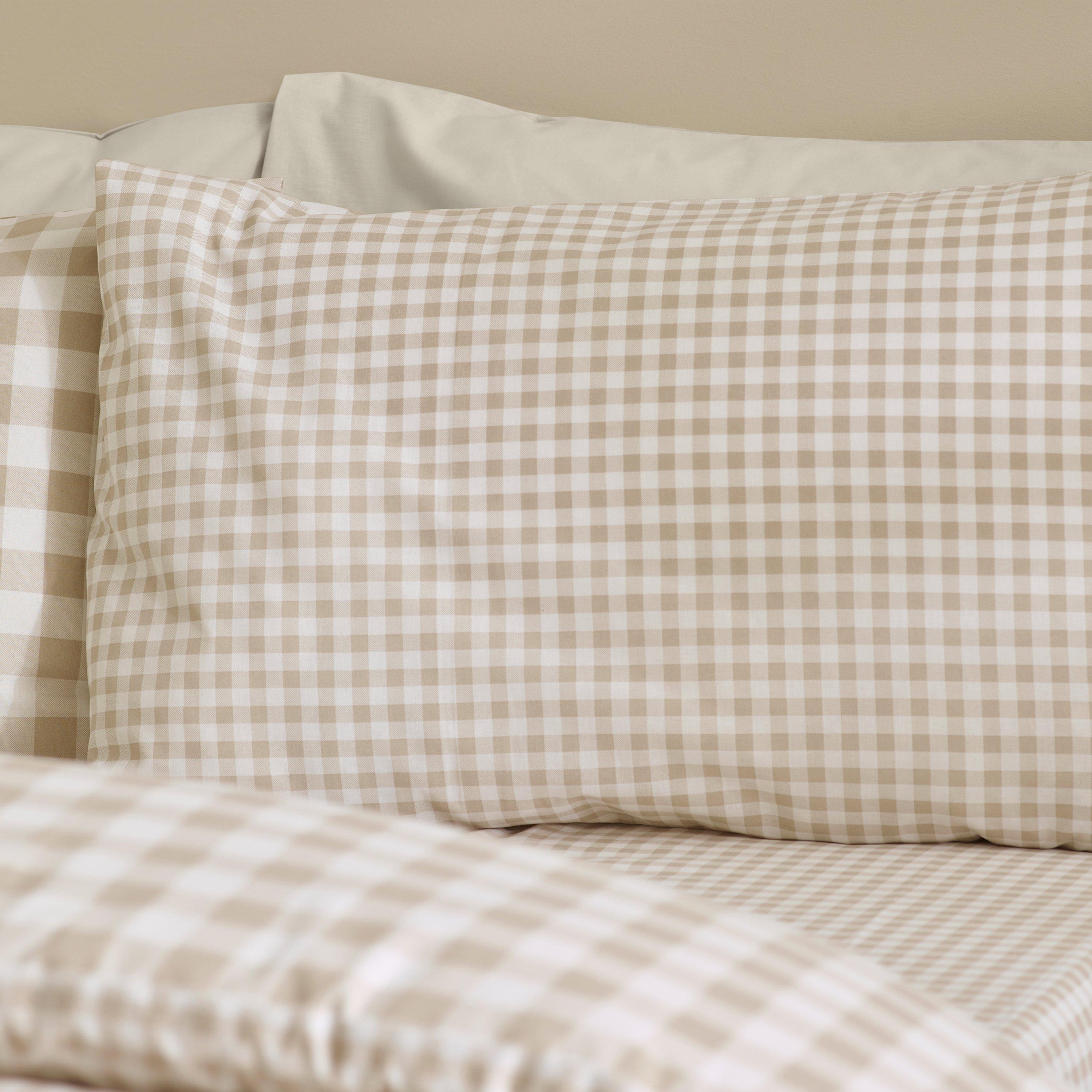 Natural - Catherine Lansfield - Bamford Gingham Check Duvet Cover Set - 3
