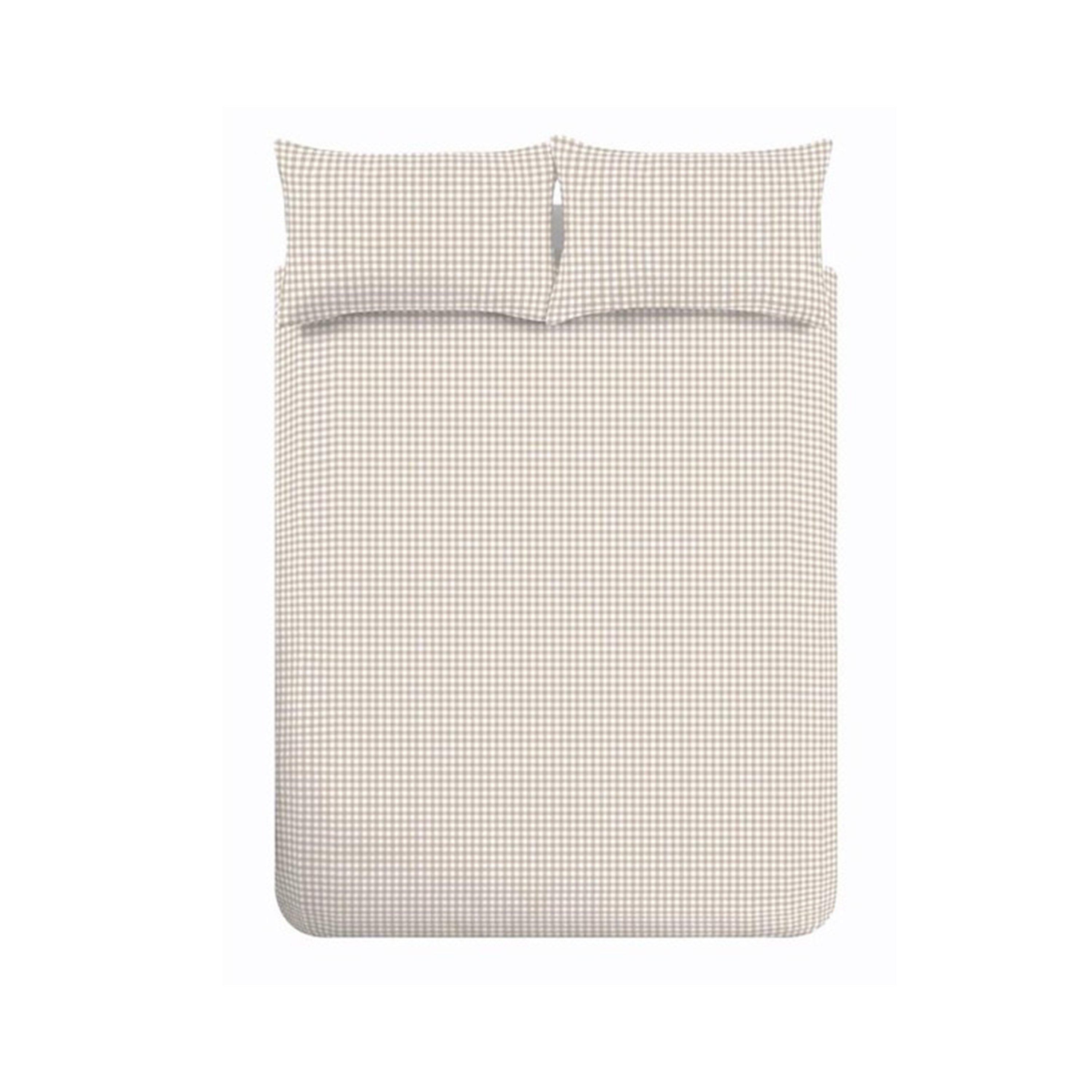Natural - Catherine Lansfield - Bamford Gingham Check Duvet Cover Set - 5