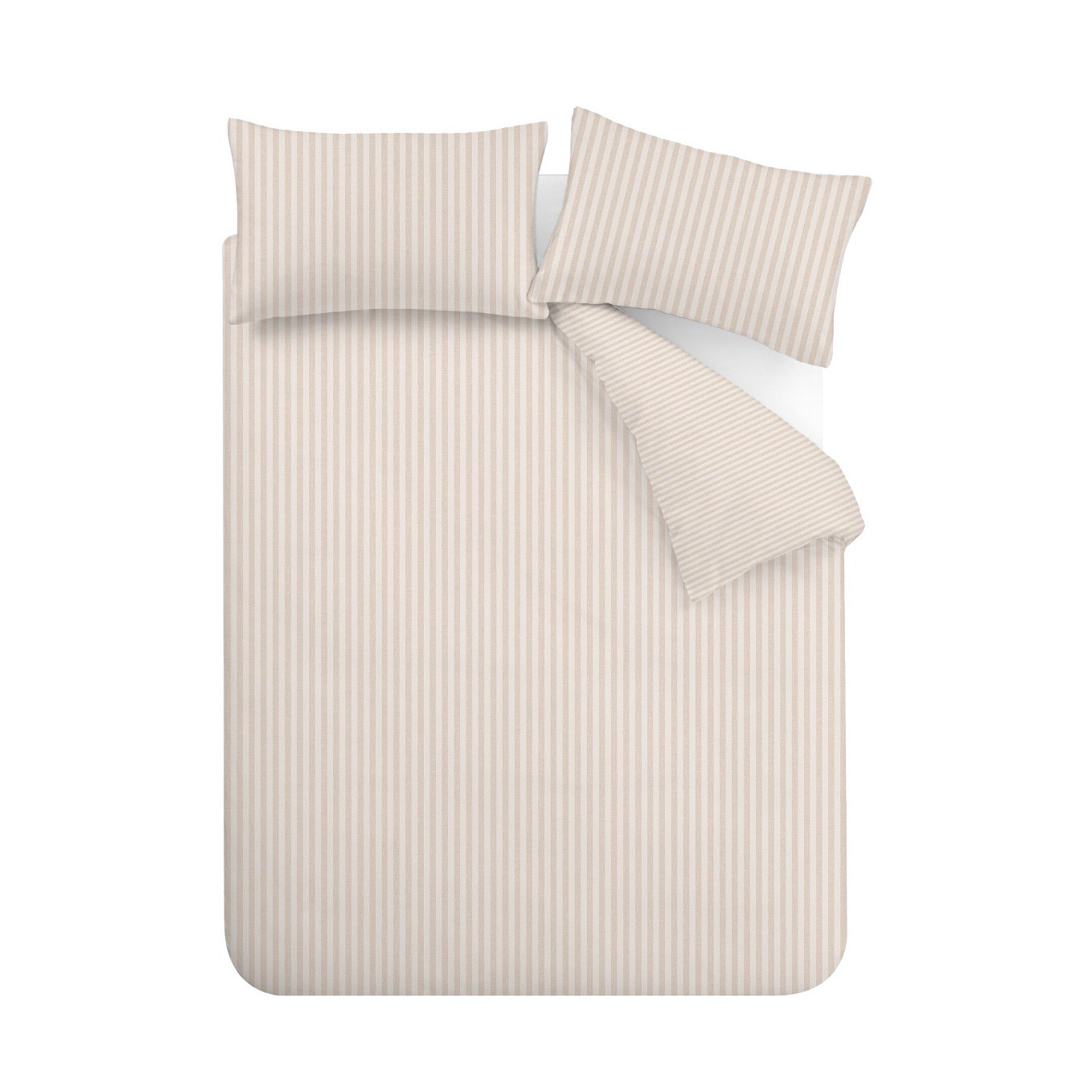 Naturlig - Catherine Lansfield - Epping Textured Stripe Duvet Cover Set - 5