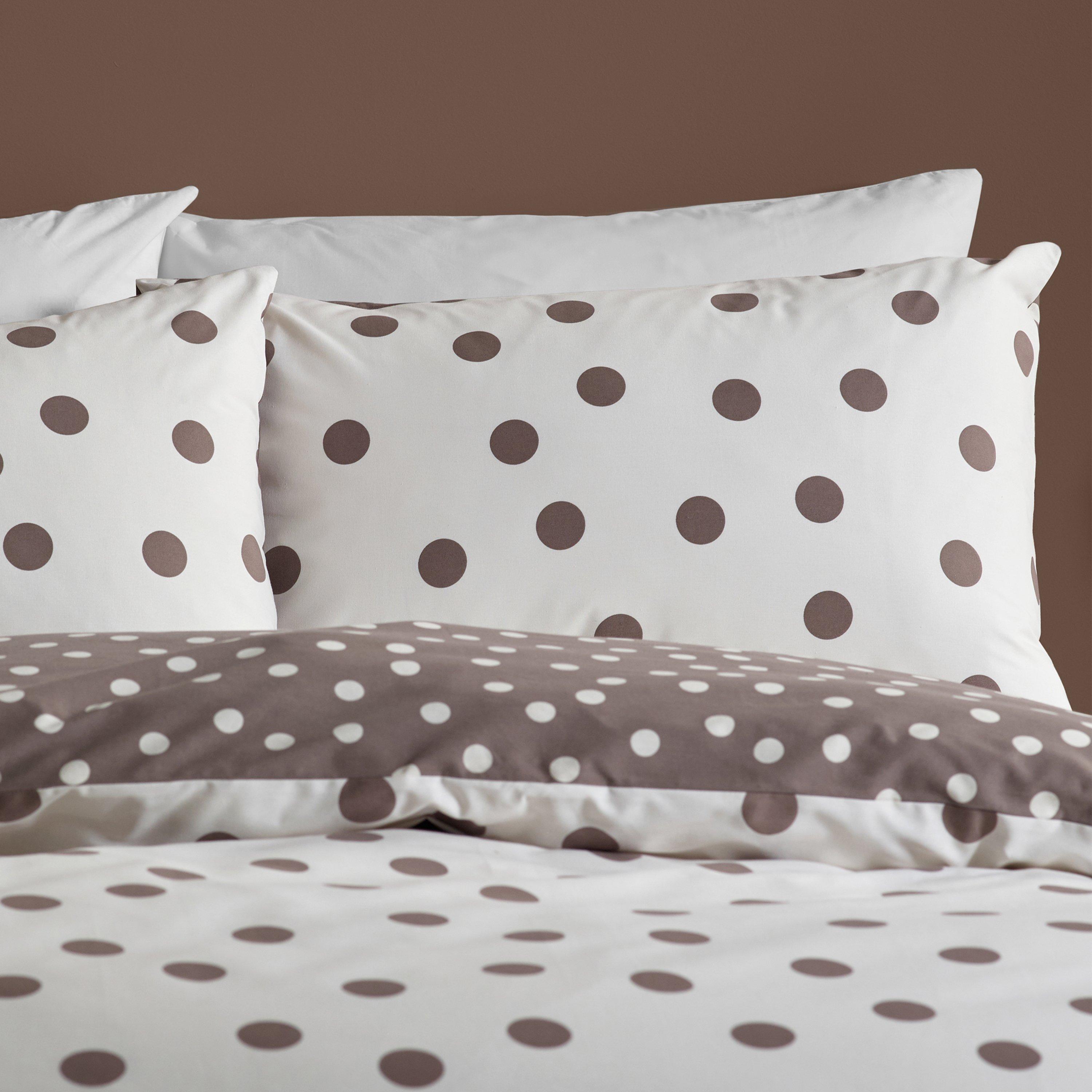Chocolate - Catherine Lansfield - Polka Dot Duvet Cover Set - 3