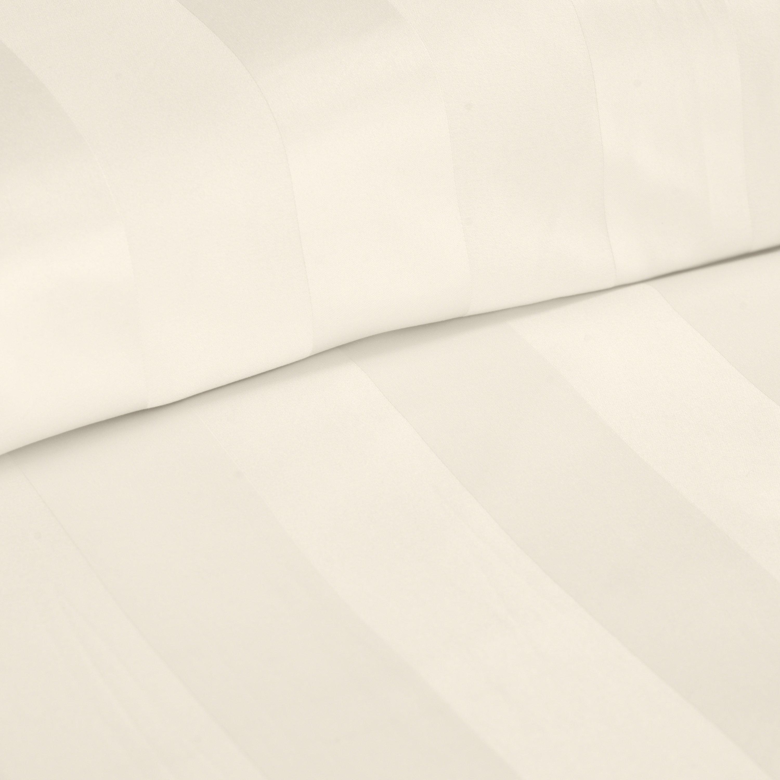 Cream - Catherine Lansfield - Soft Satin Stripe Duvet Cover Set - 3