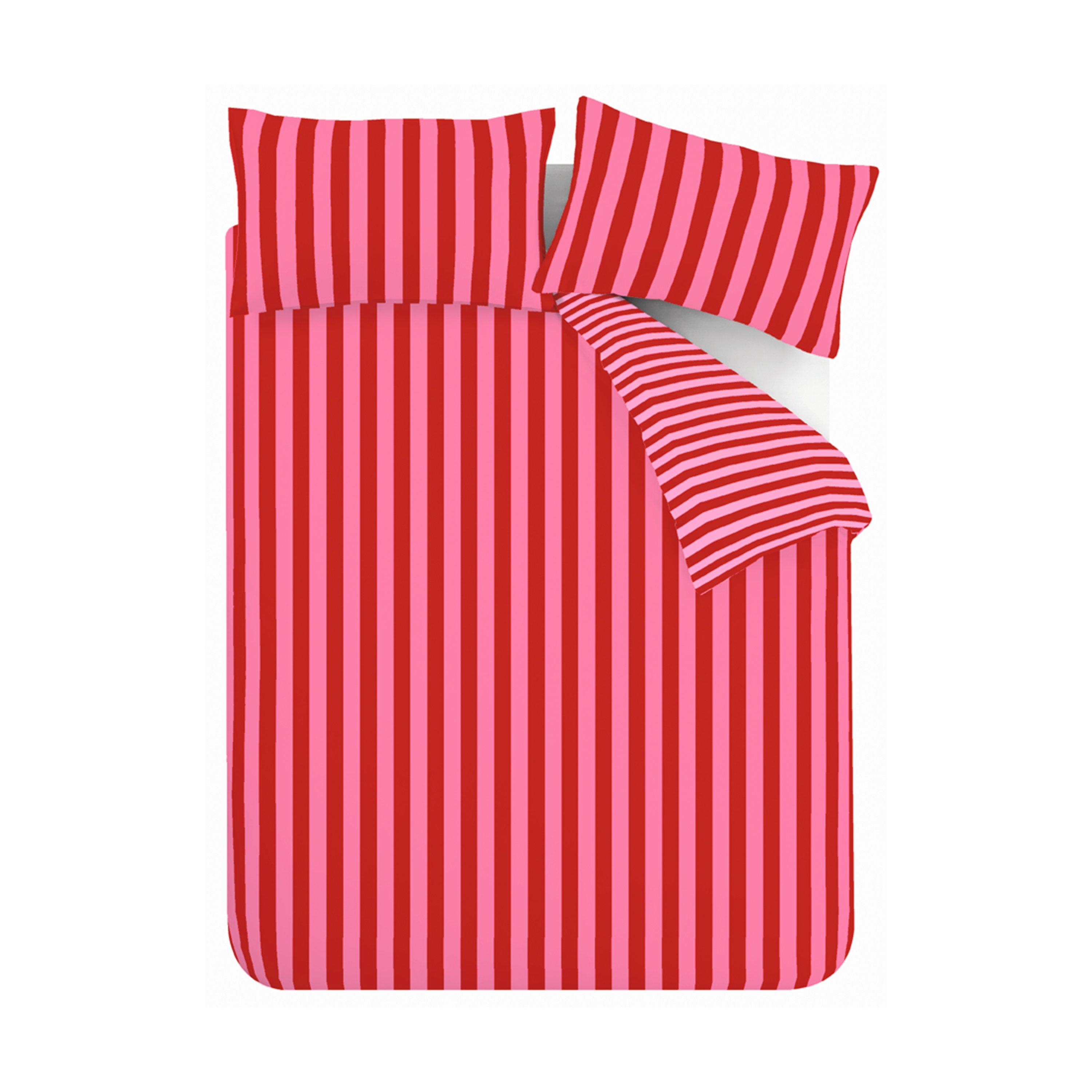 Red - Sassy B - Stripe Tease Duvet Cover Set - 5