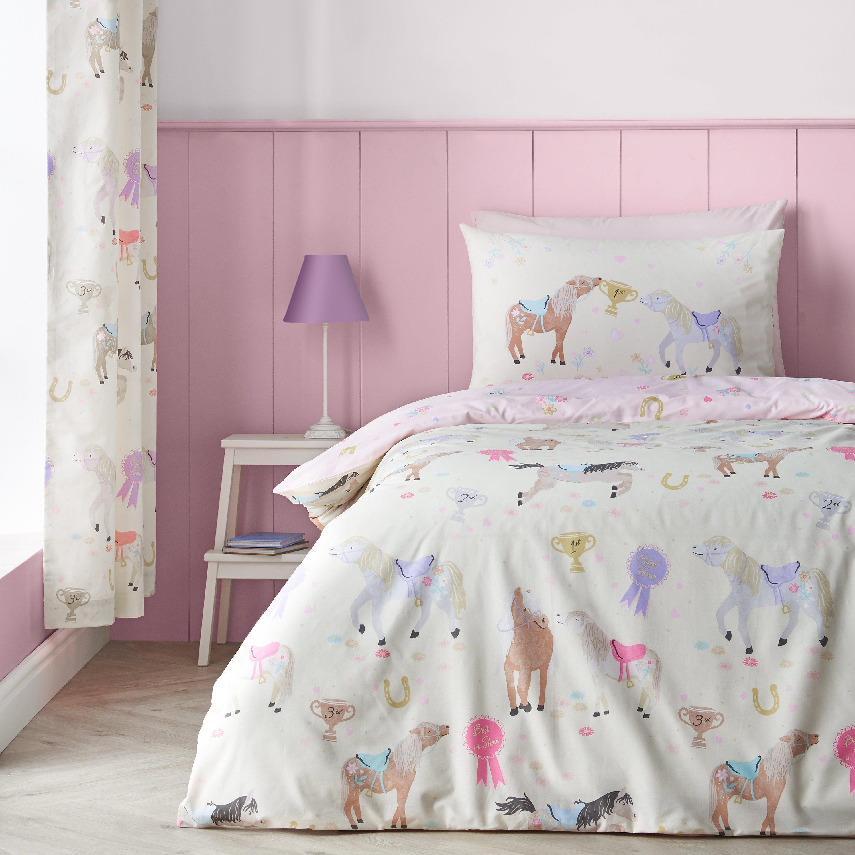Catherine Lansfield Kids  Happy Horses Duvet Cover Set - Cream - Junior