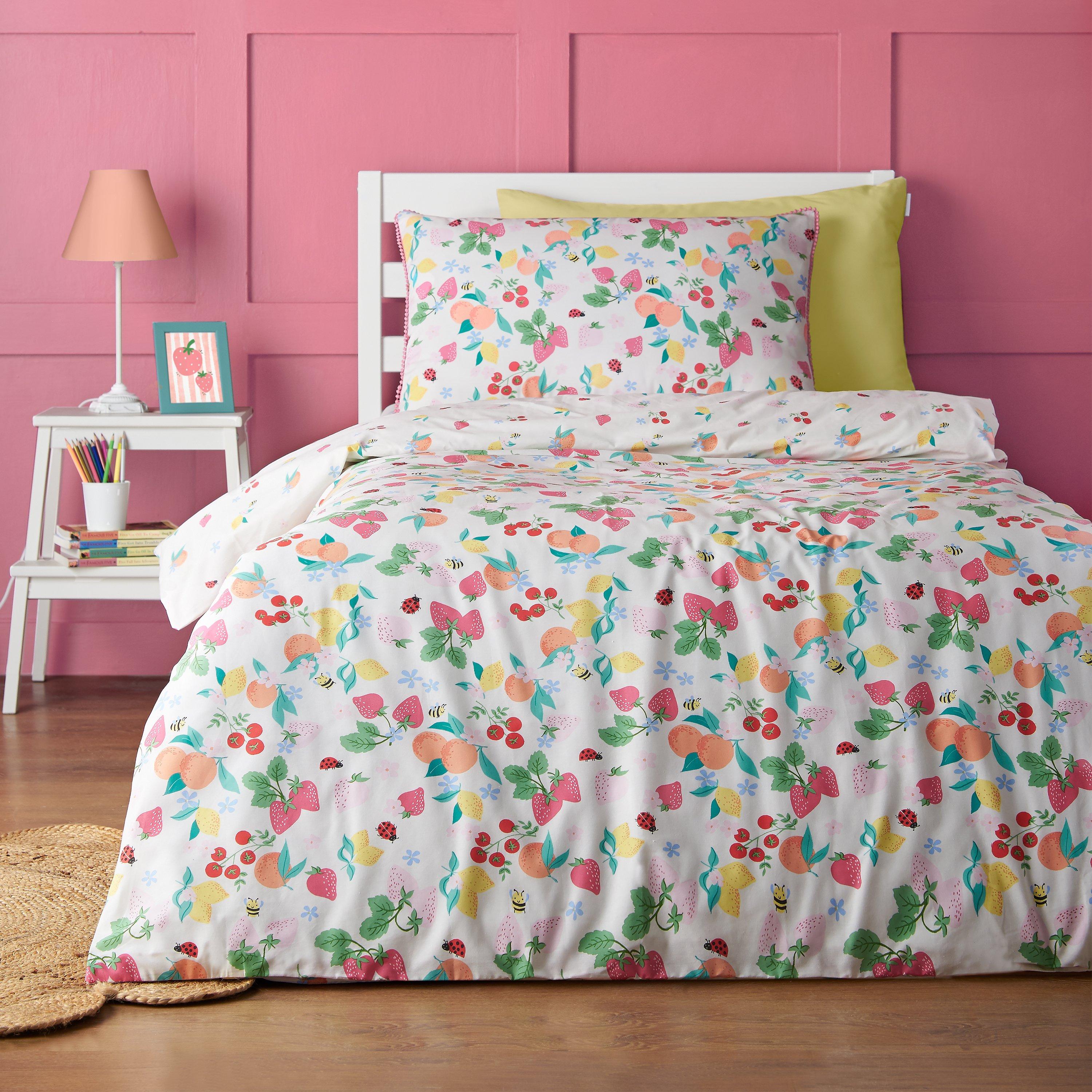 Multi - Catherine Lansfield Kids - Fruity Friends Duvet Cover Set - 1