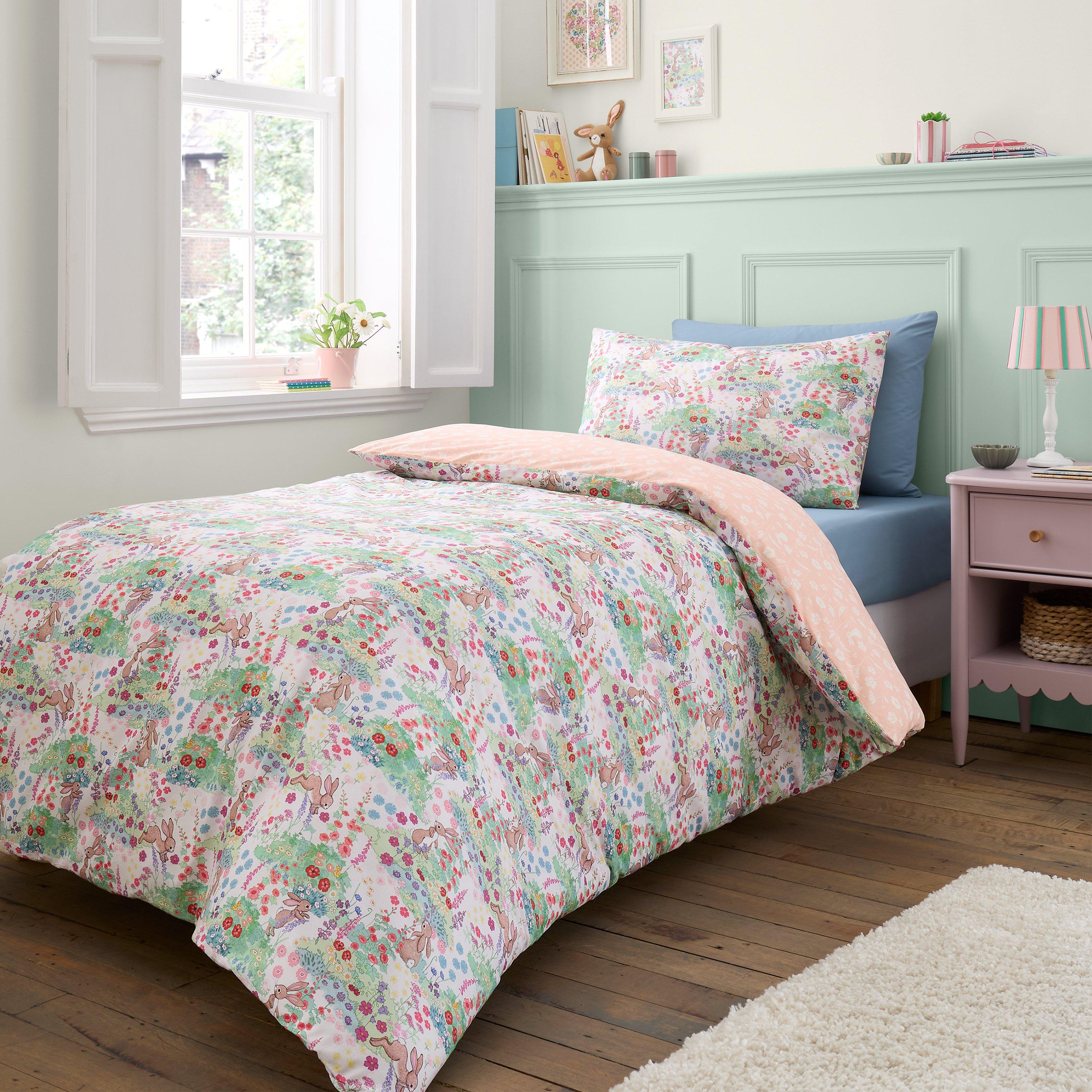 Belle & Boo  Meadow Bunnies Duvet Cover Set - Blue - Single