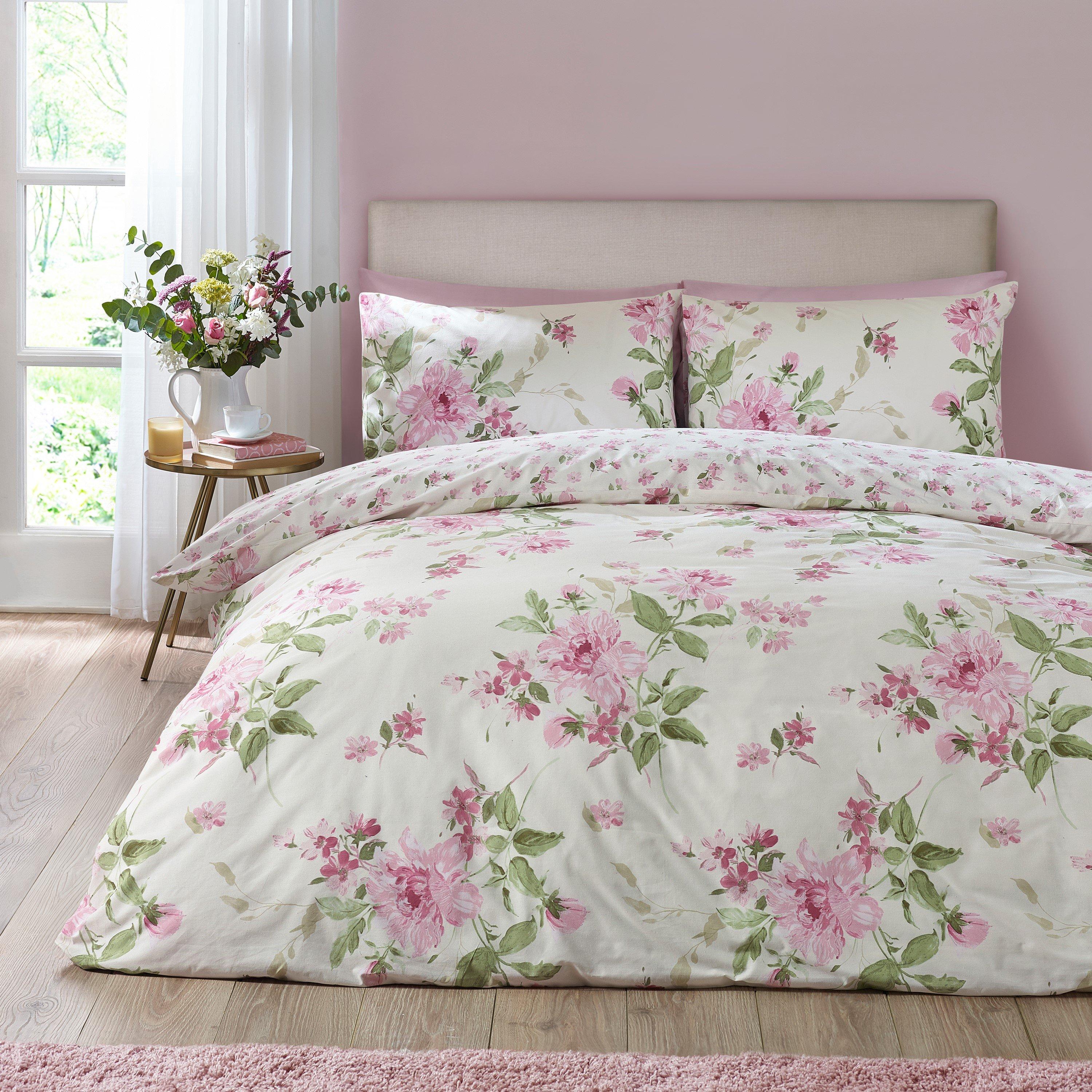 Cream - Catherine Lansfield - Avebury Floral Duvet Cover Set - 1