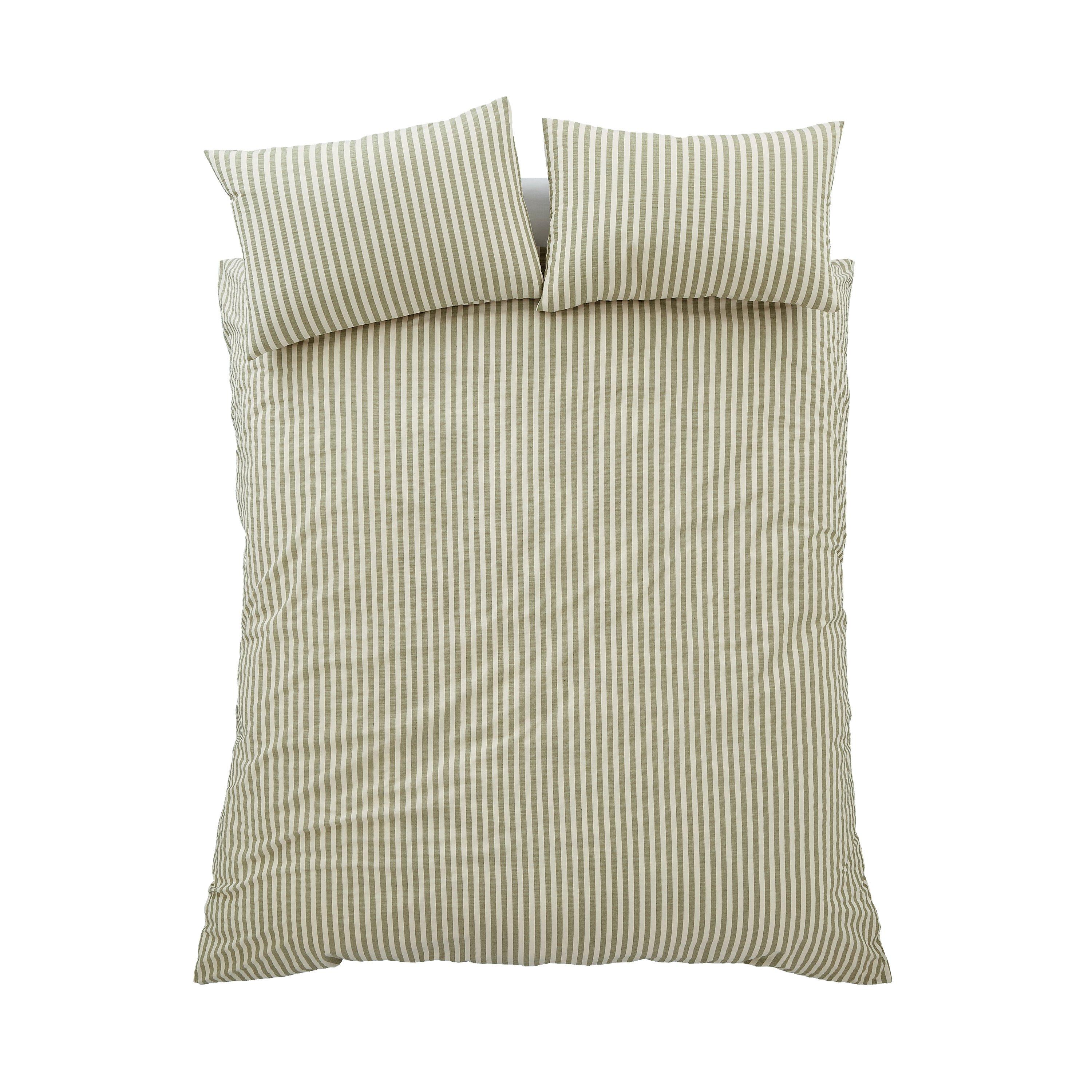 Groen - Pineapple Elephant - Cotton Rich Woven Stripe Duvet Cover Set - 5