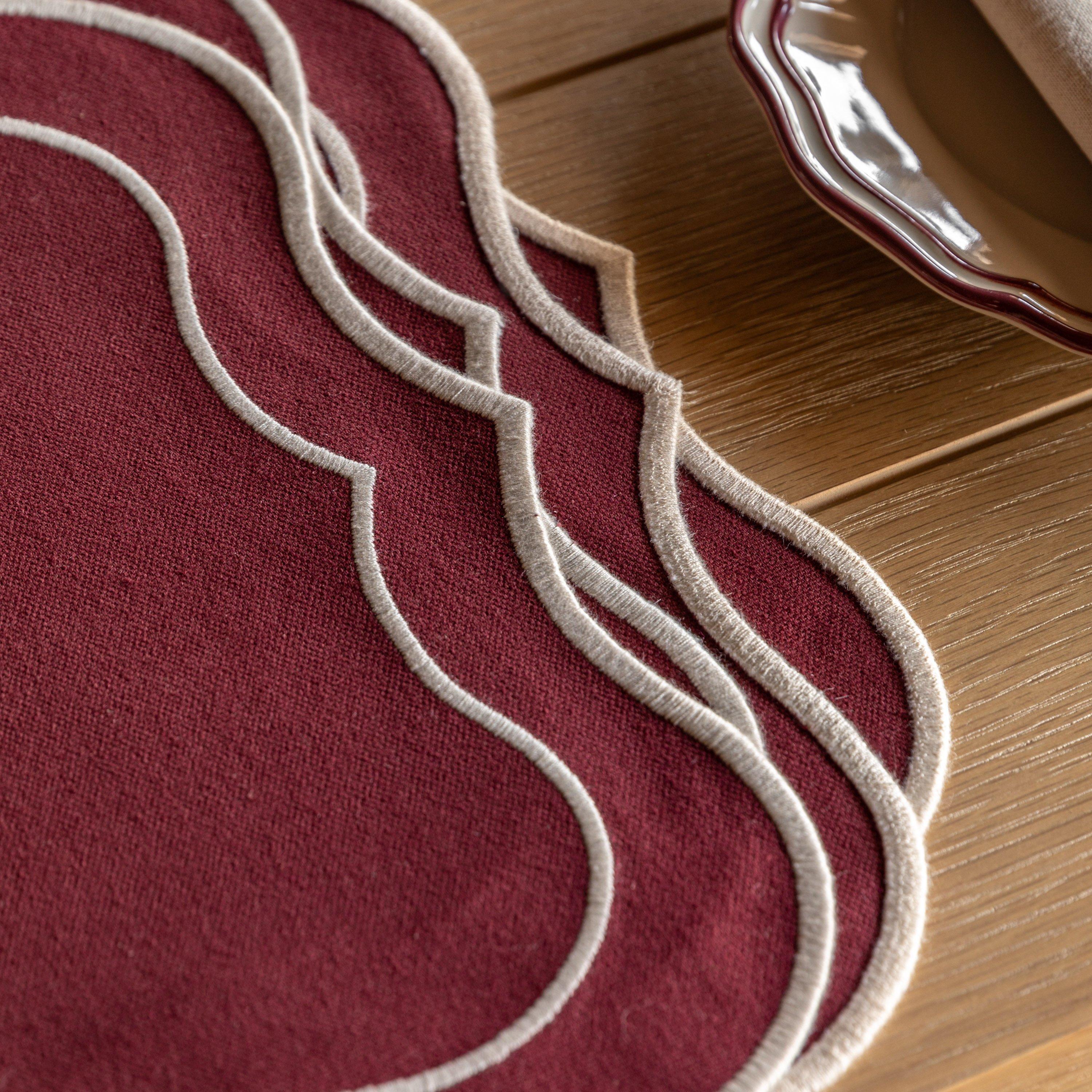 Red Scallop - Gallery - Heritage Scallop Recycled Cotton Placemat 30x40cm - 2