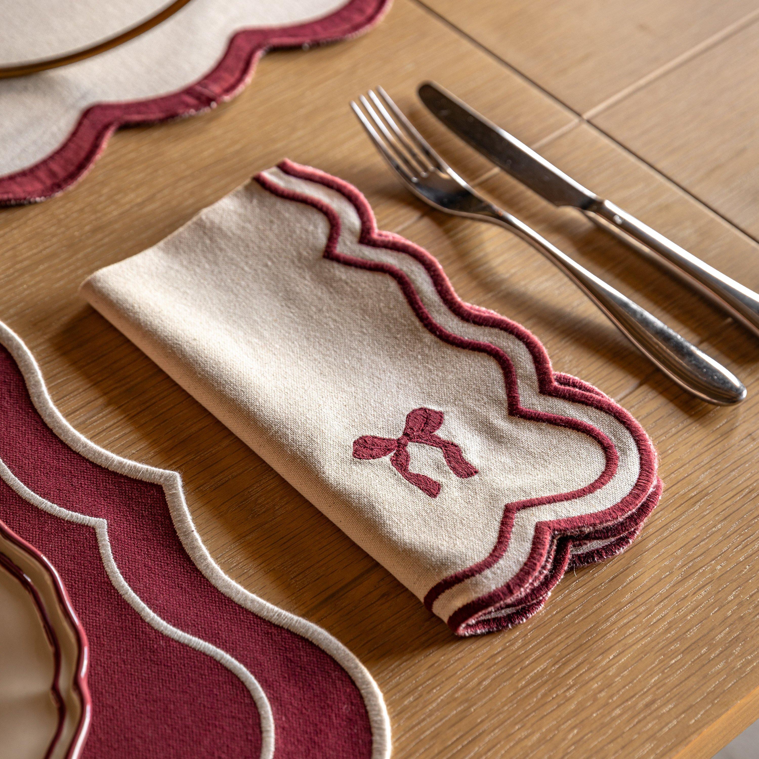 Red Scallop - Gallery - Gallery Napkin Set 88 - 1