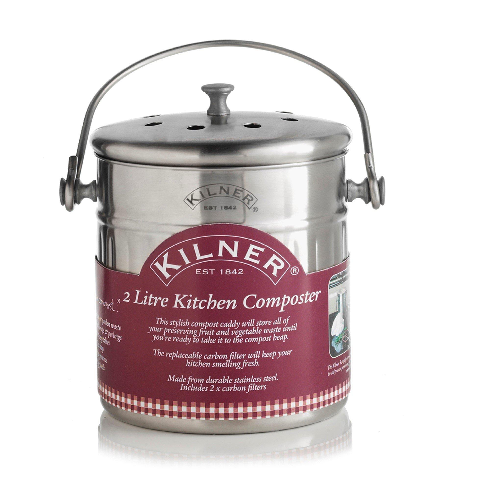 Roestvrij staal - Kilner - 2.0 Litre Kitchen Composter - 1