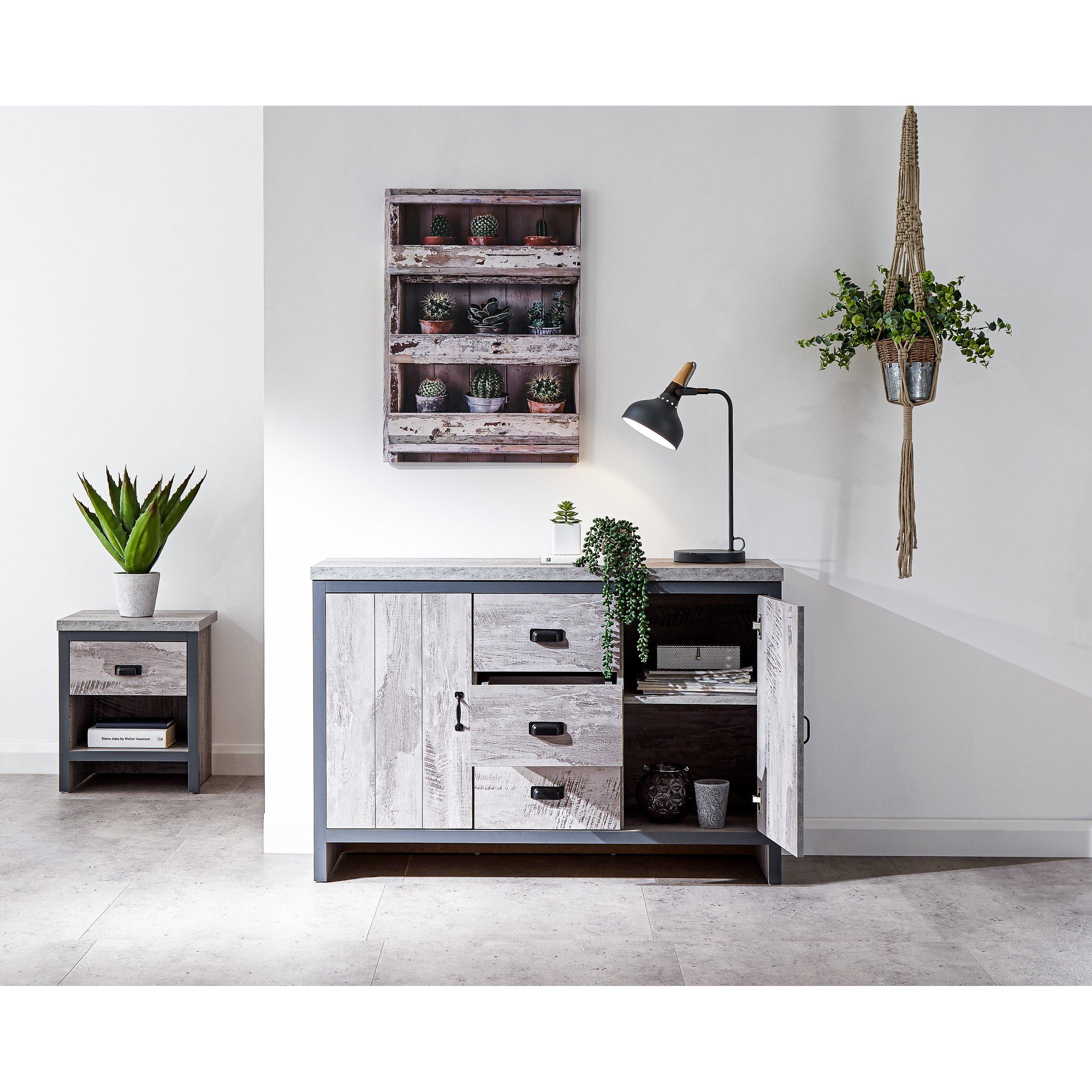 Grey - GFW - GFW Boston 2 Door 3 Drawer Sideboard - 3